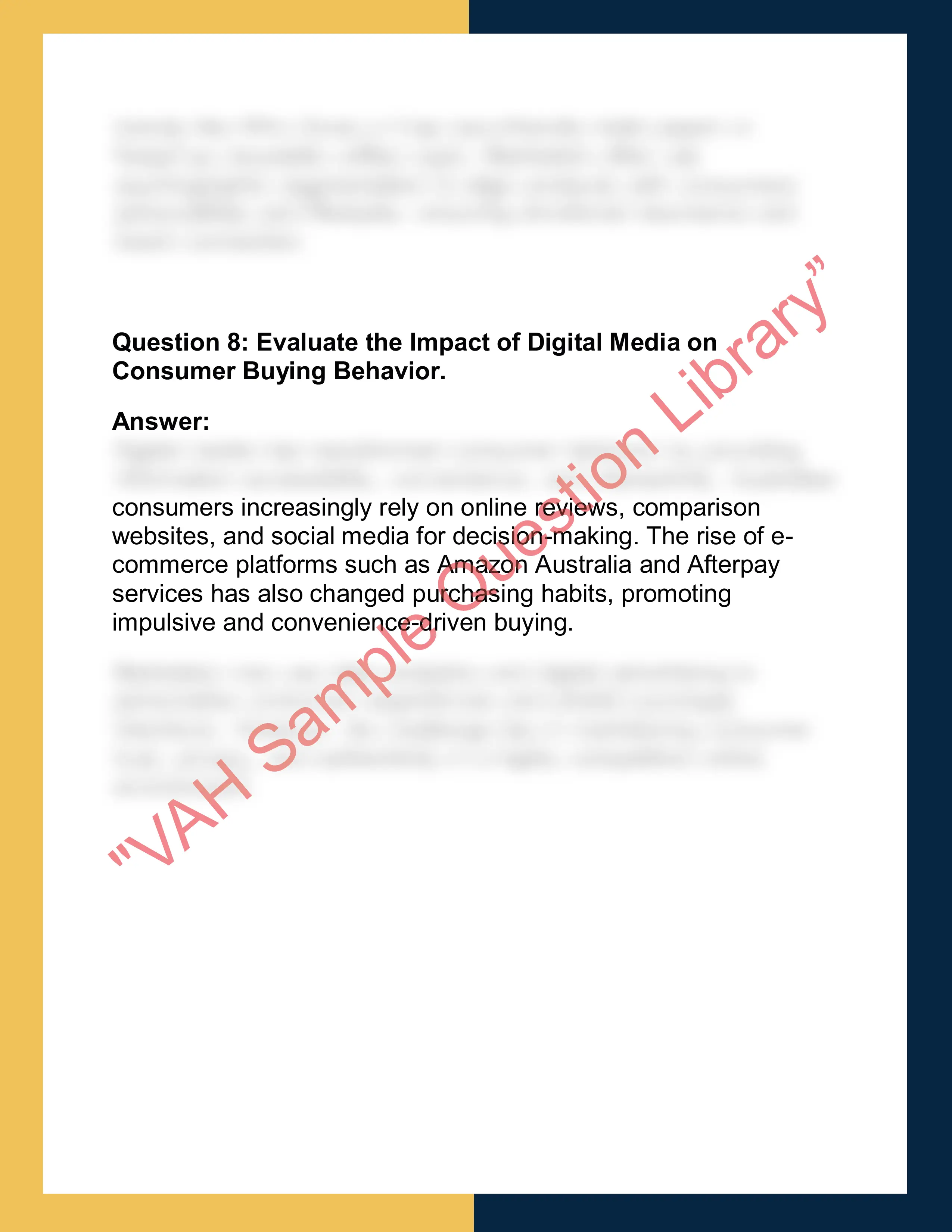 MKT201 – Consumer Behavior Report 4