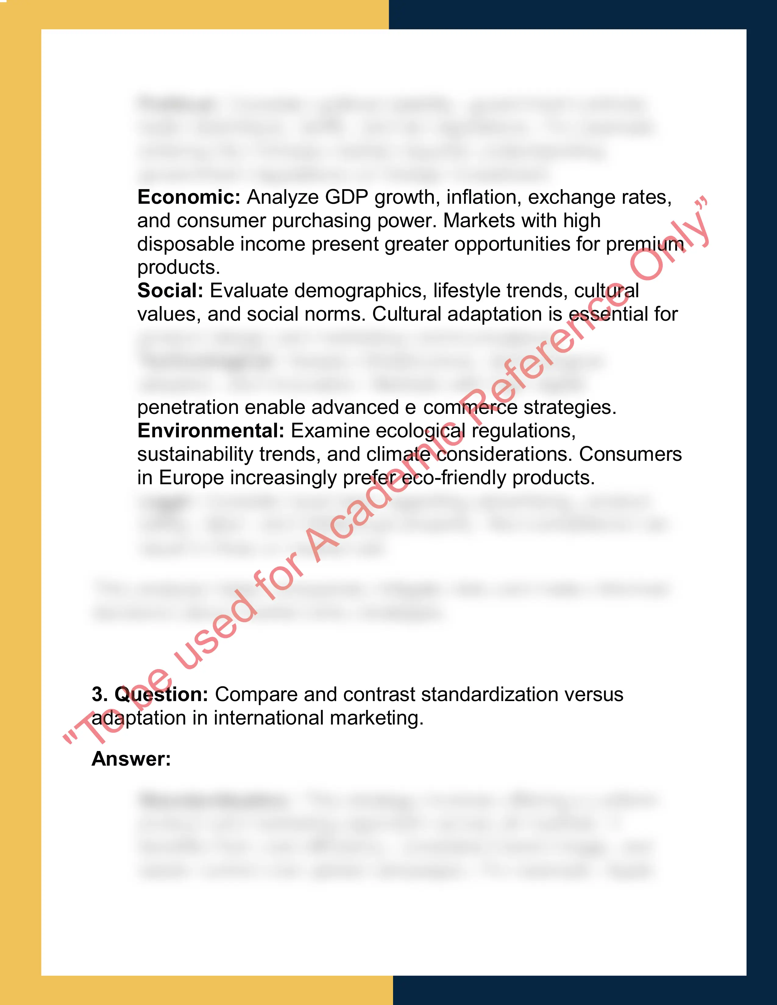 MKT301 – International Marketing  Report 1