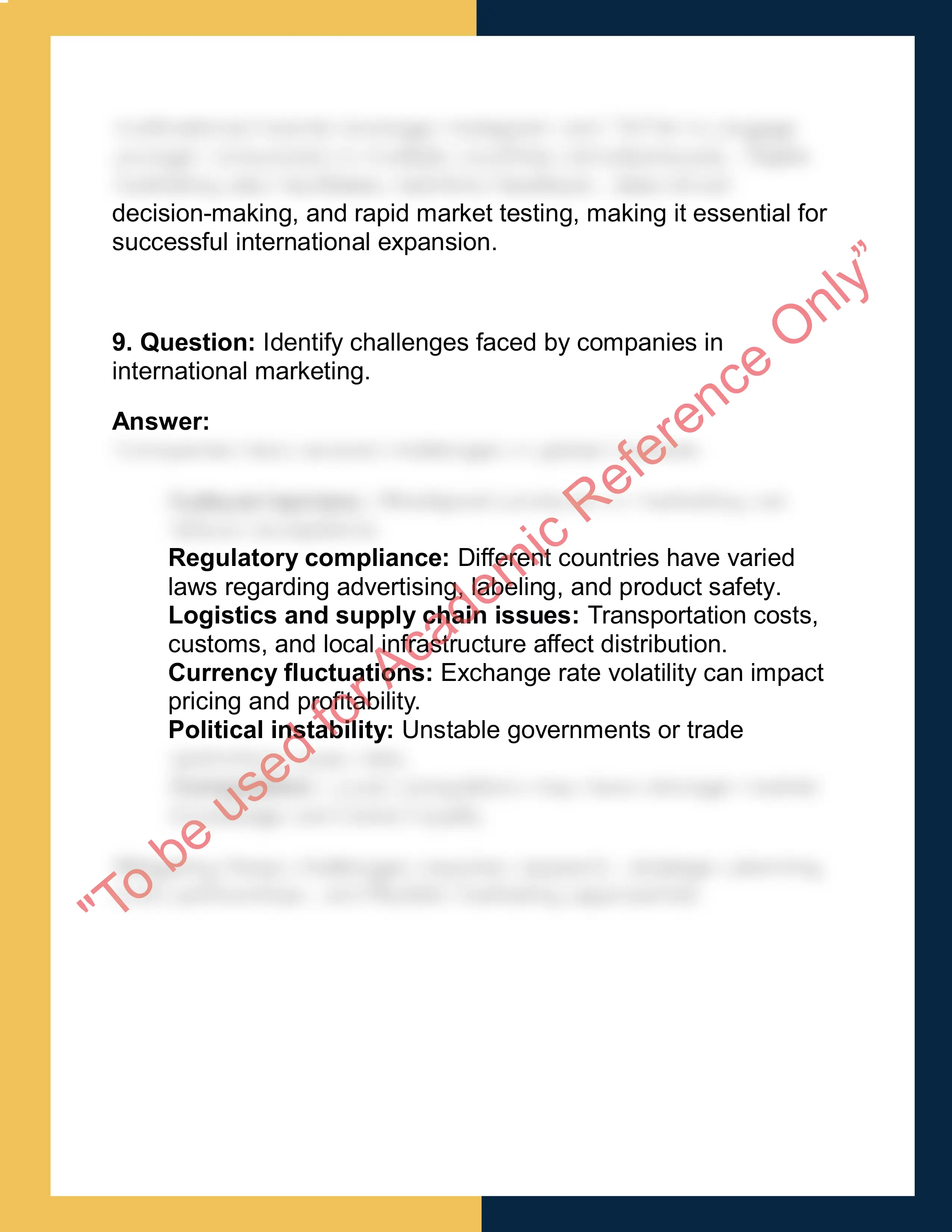 MKT301 – International Marketing  Report 5