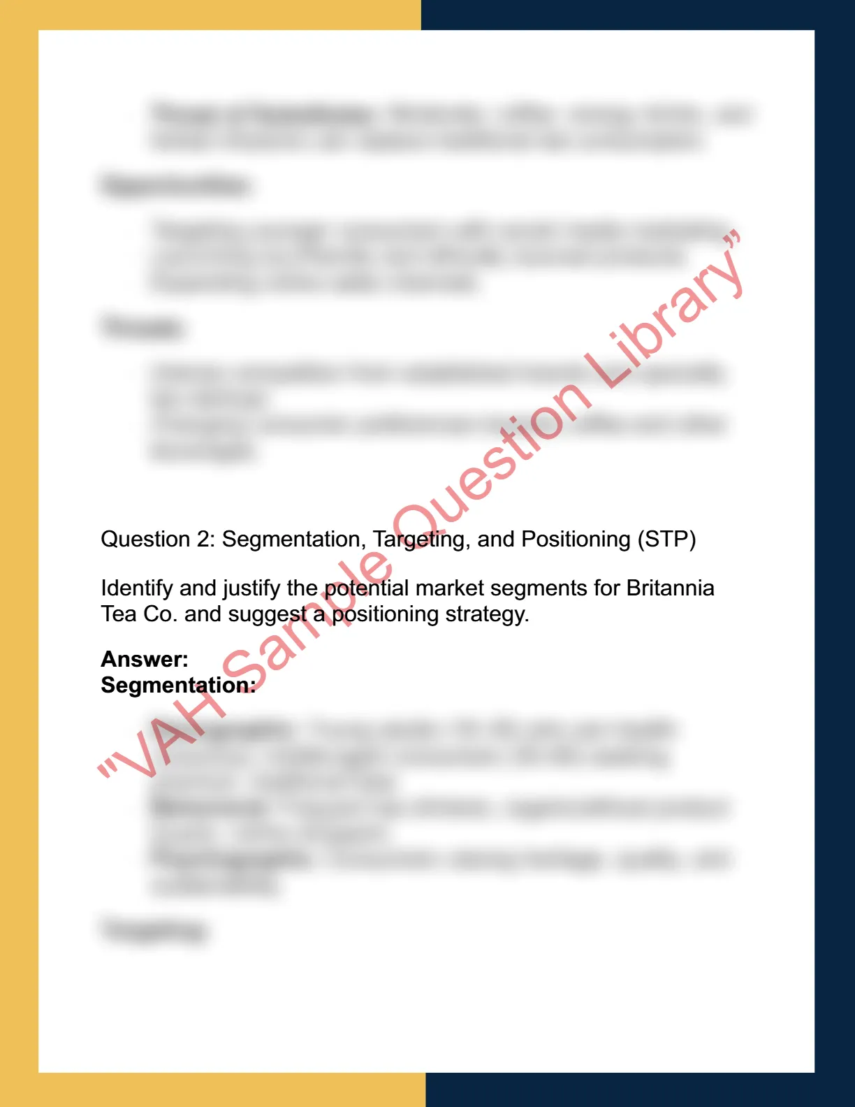 MKTG6001 – Marketing  Management 2