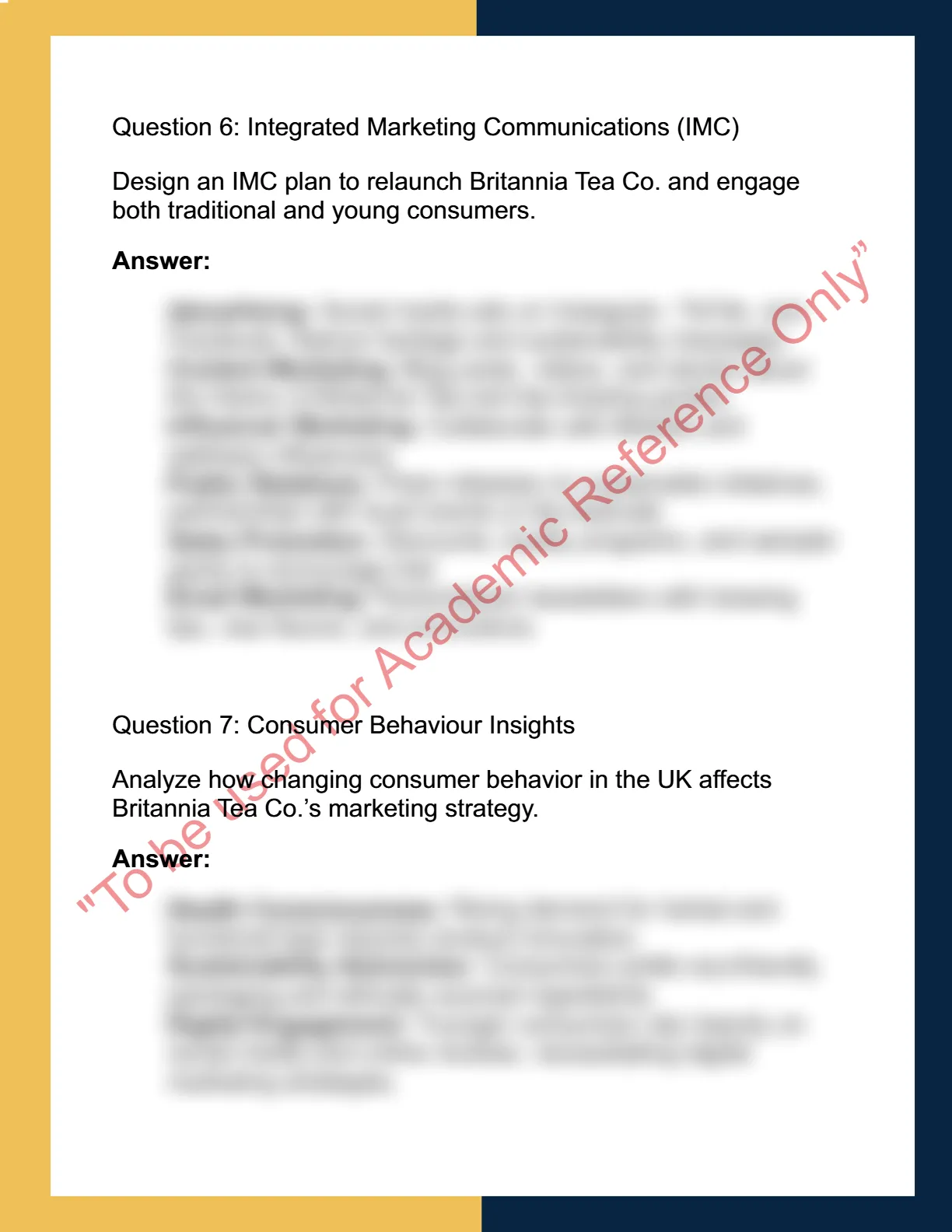 MKTG6001 – Marketing  Management 5