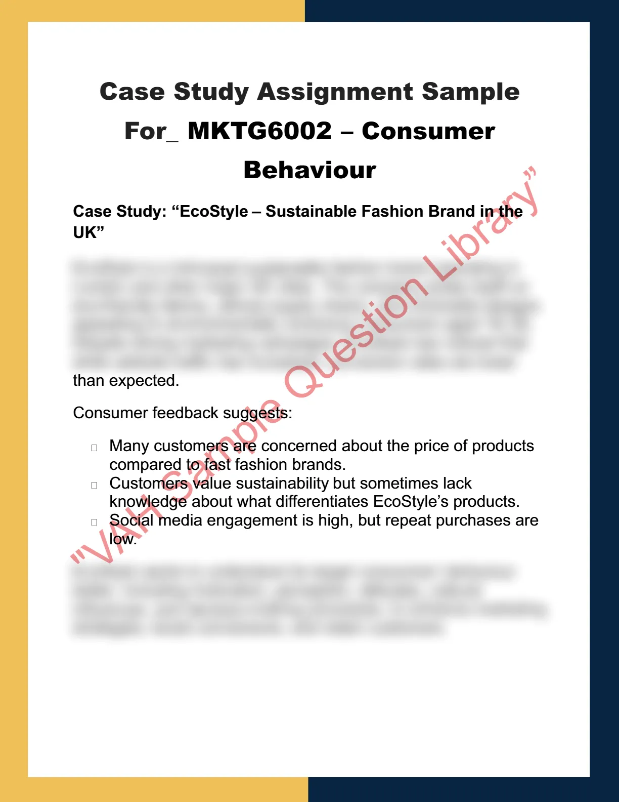 MKTG6002 – Consumer  Behaviour 0