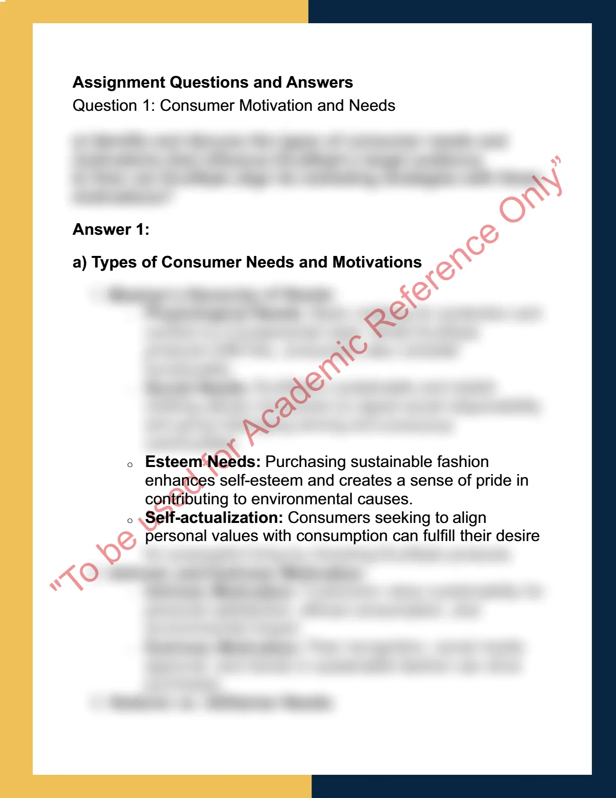 MKTG6002 – Consumer  Behaviour 1