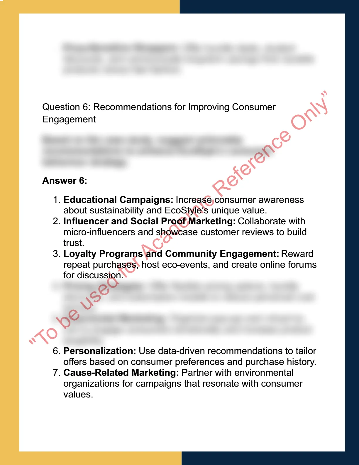 MKTG6002 – Consumer  Behaviour 7