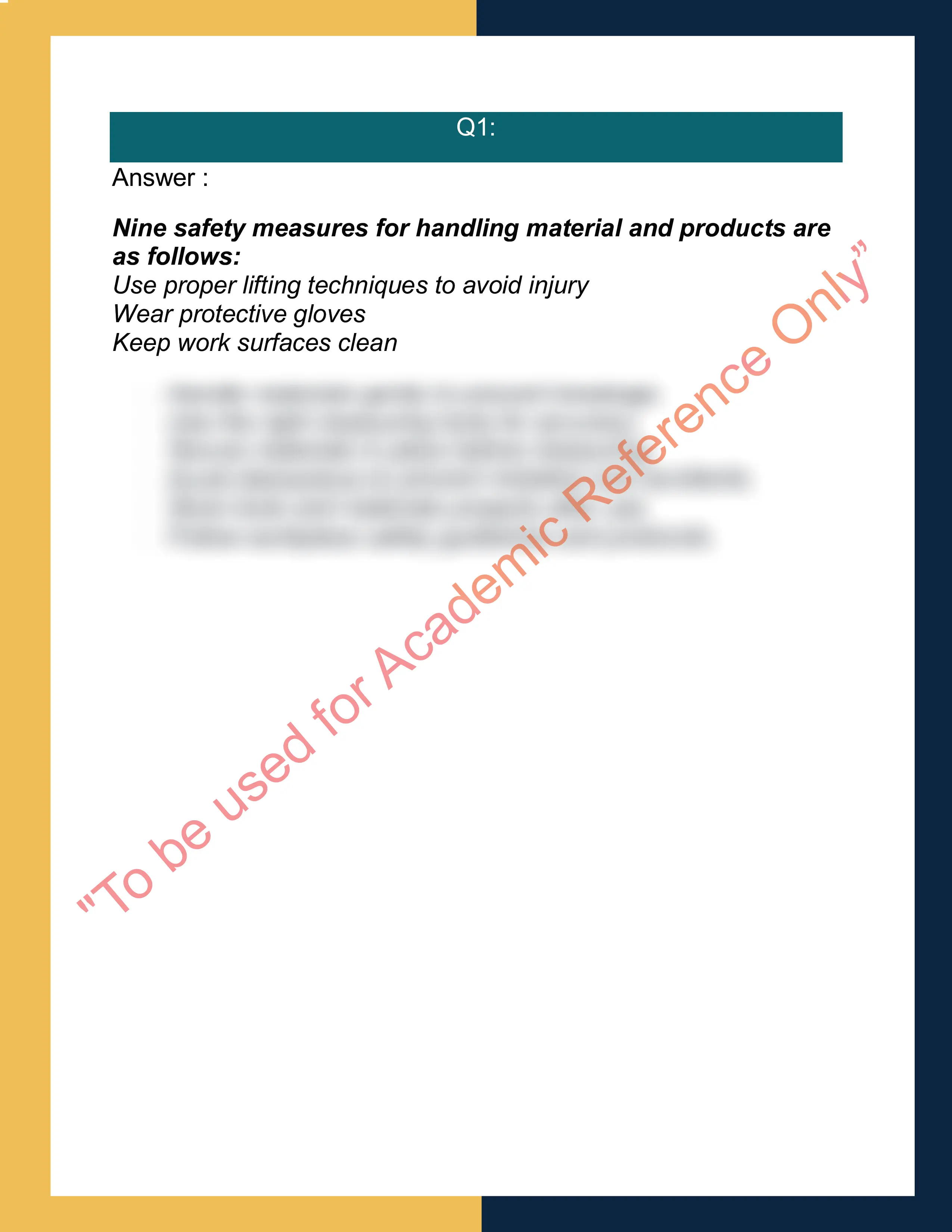 Assignment answer sample of MSFGN2001 - Make measurements and calculations 5