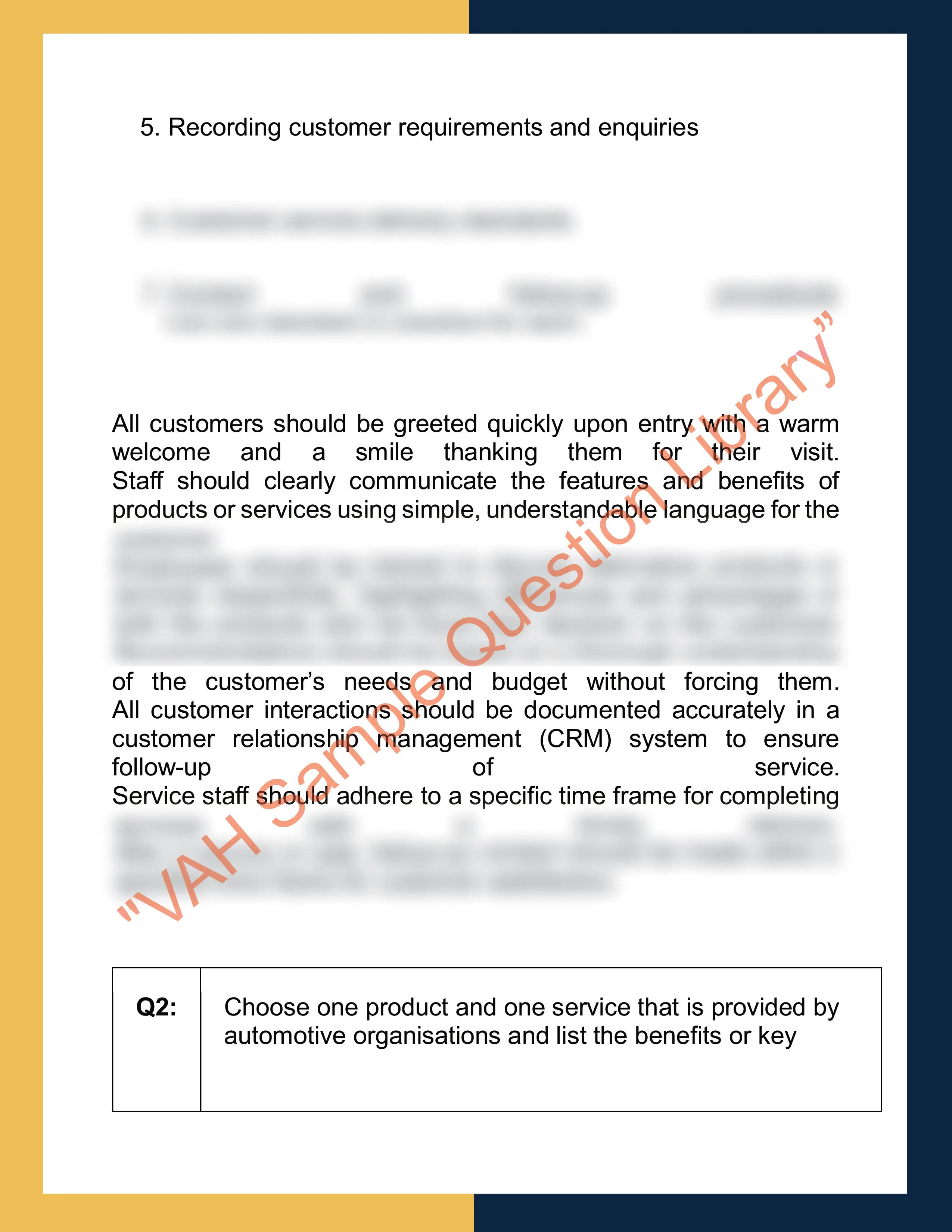 Sample Solution for MSFGN3005-Read and interpret work documents 4