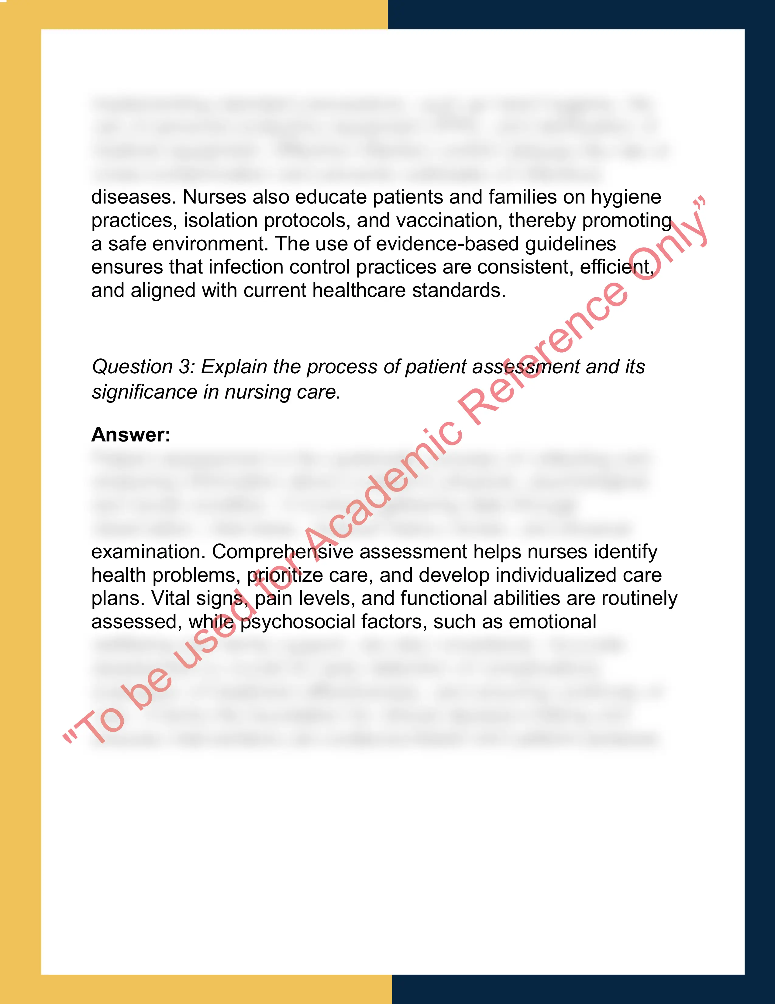 NUR101 – Nursing Fundamentals  Report 1