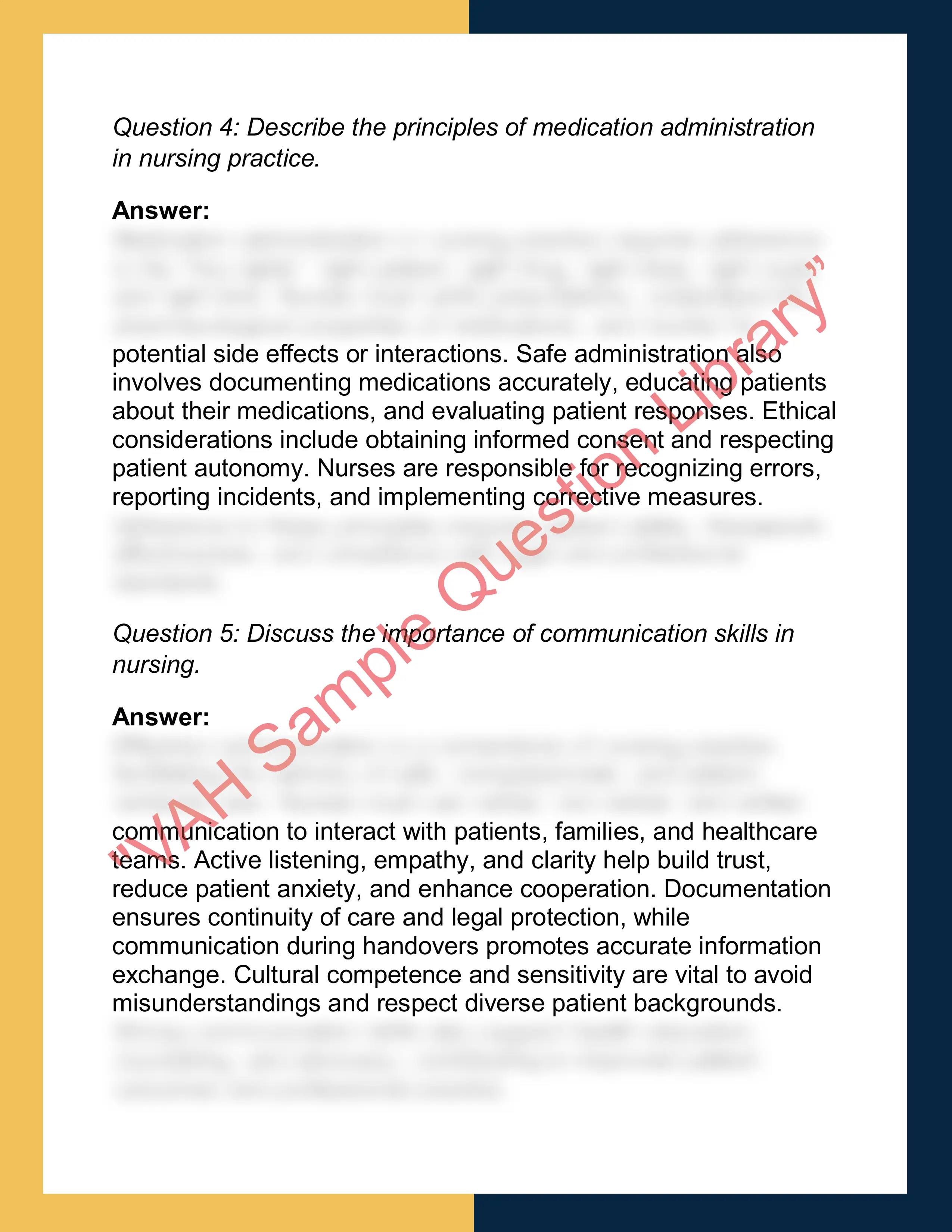 NUR101 – Nursing Fundamentals  Report 2