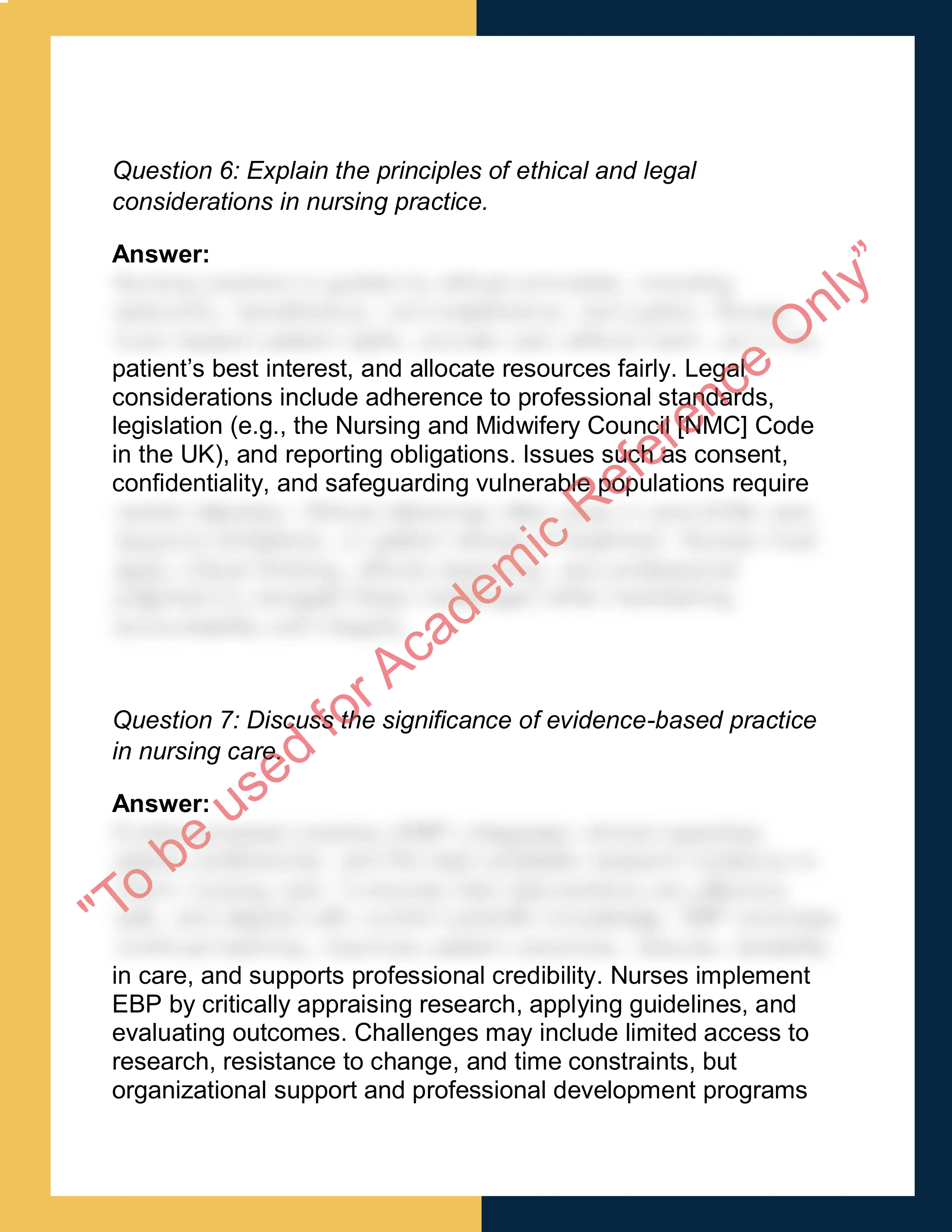 NUR101 – Nursing Fundamentals  Report 3