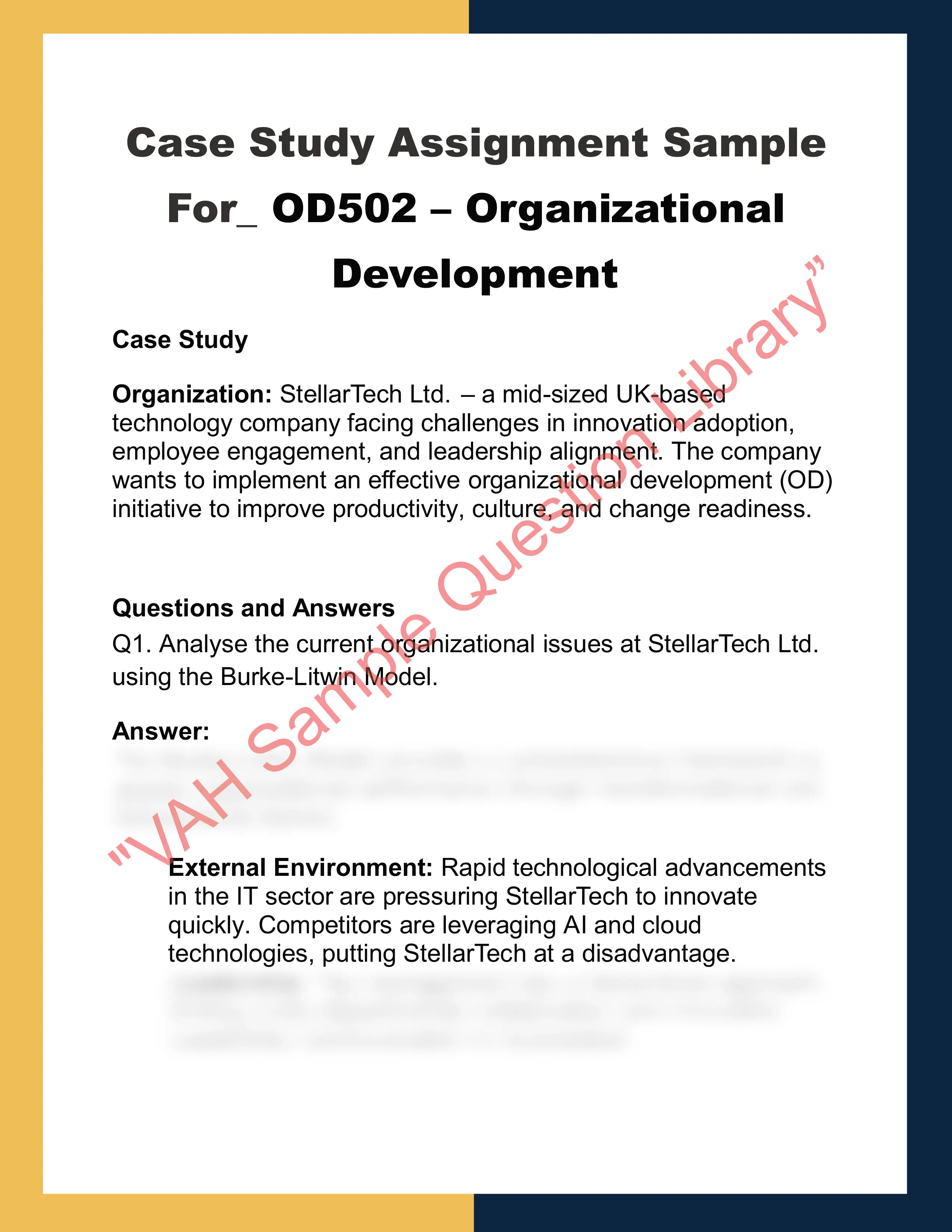 OD502 – Organizational  Development 0