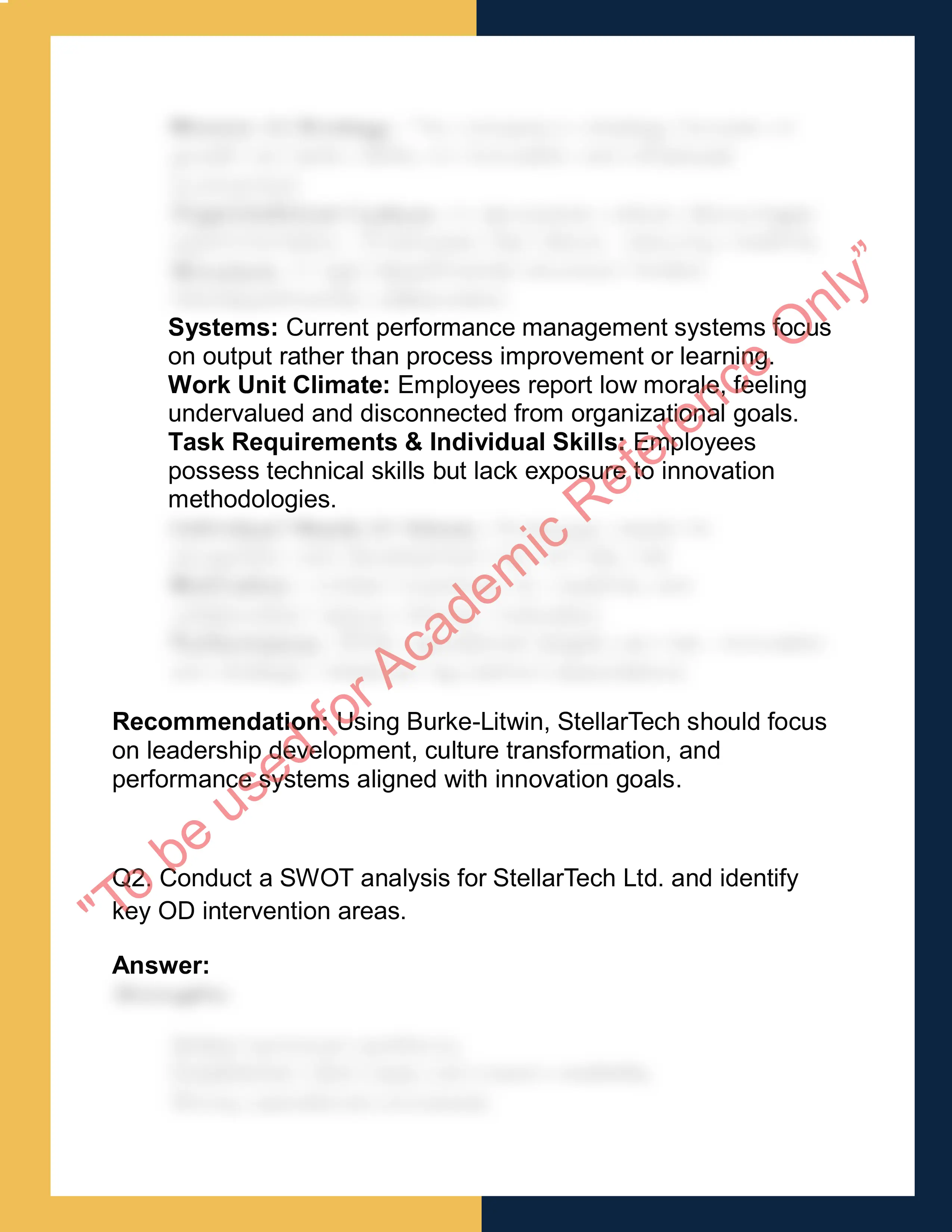 OD502 – Organizational  Development 1