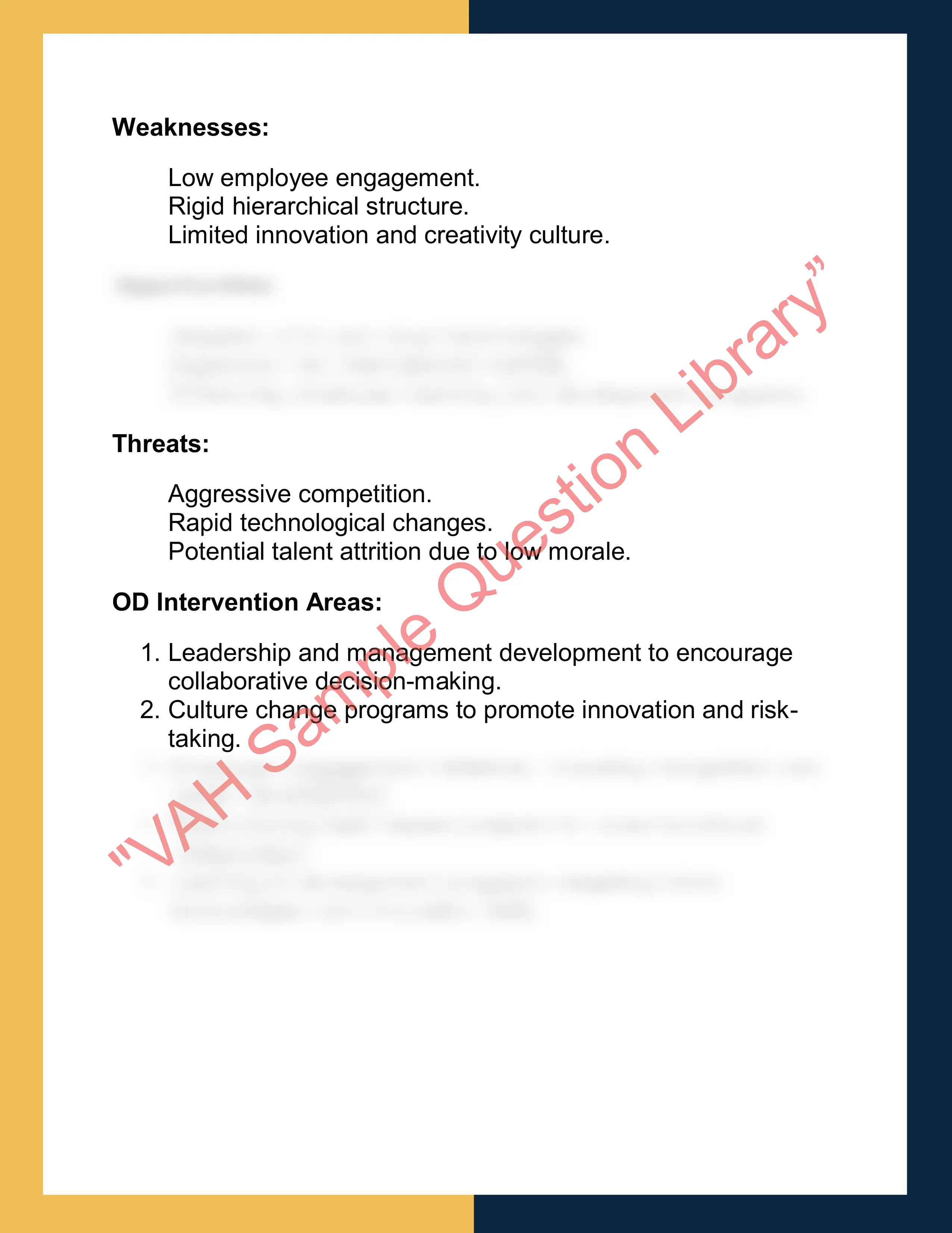 OD502 – Organizational  Development 2