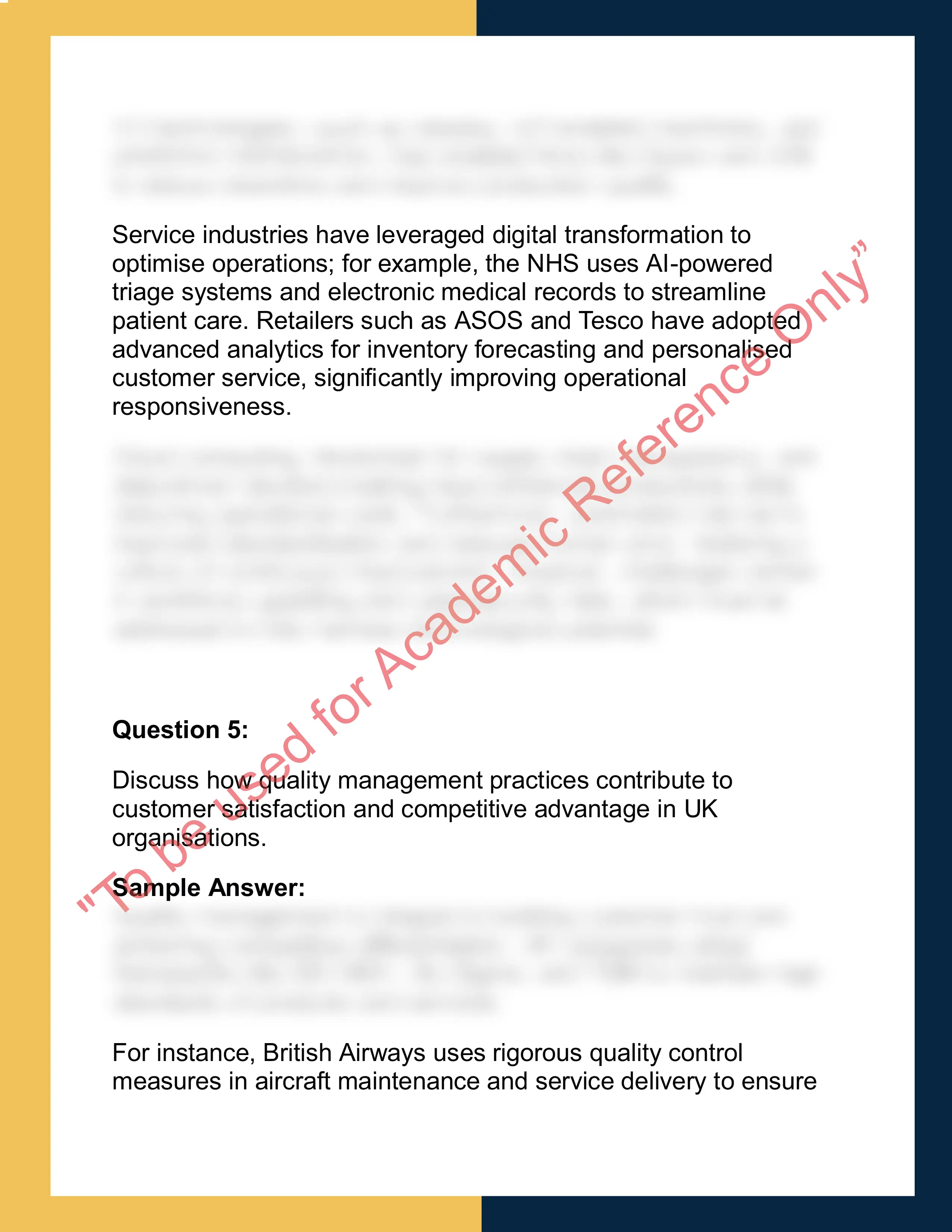 OPS101 – Operations Management  Report 3