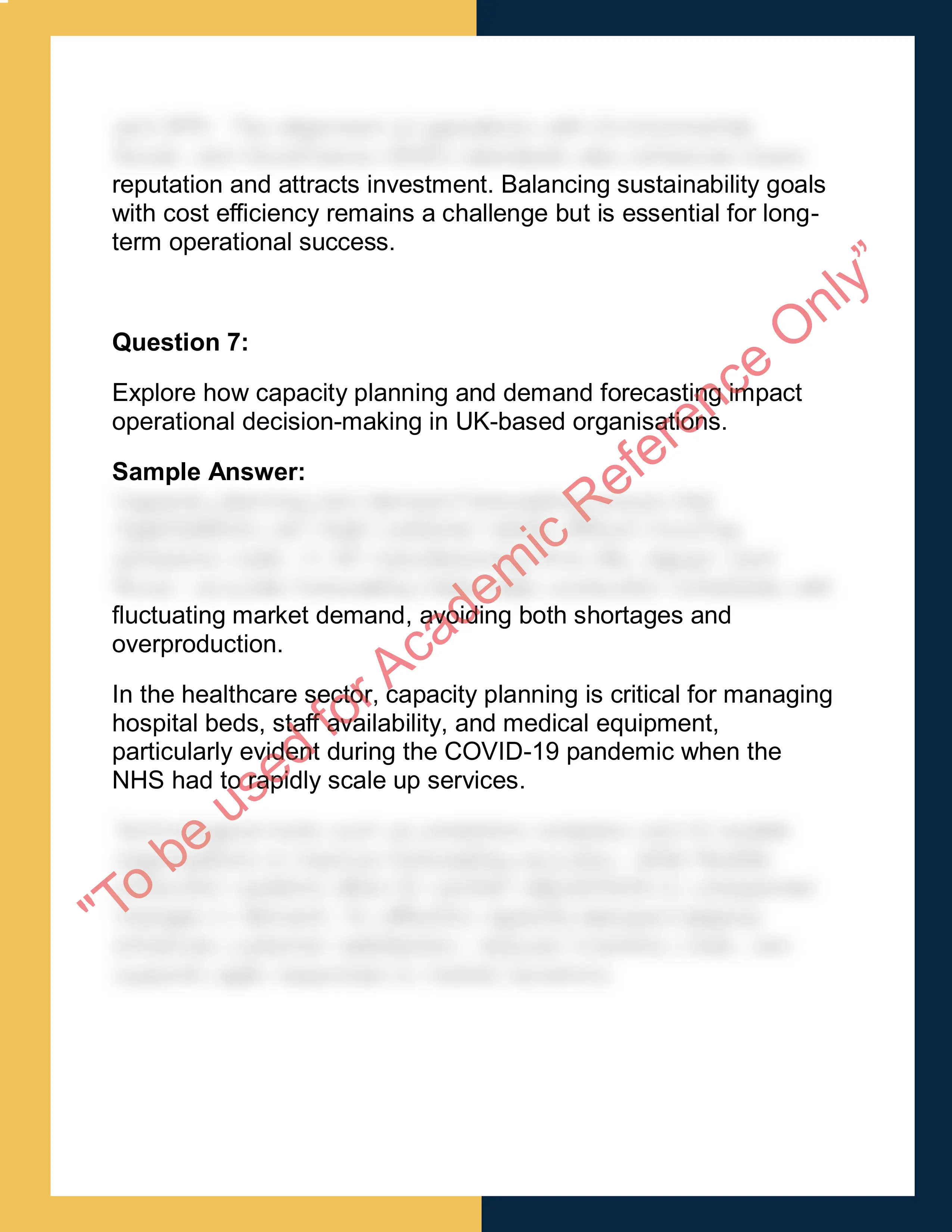 OPS101 – Operations Management  Report 5