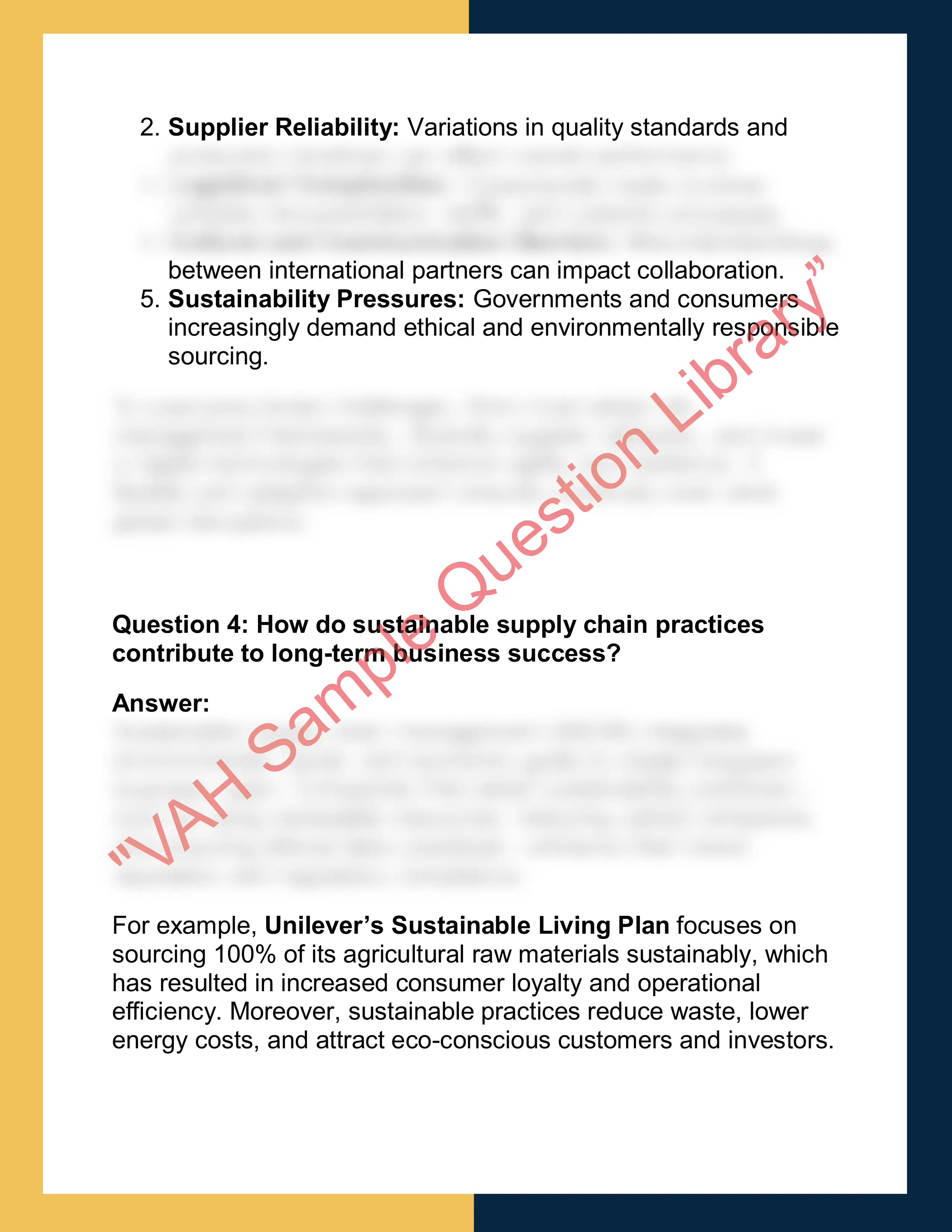 OPS201 – Supply Chain Management  Report 2