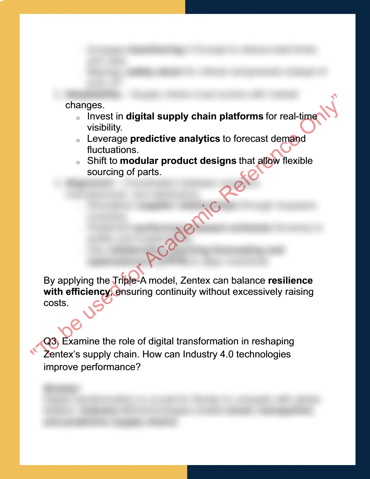 OPSM6001- Operations & Supply Chain Management 3