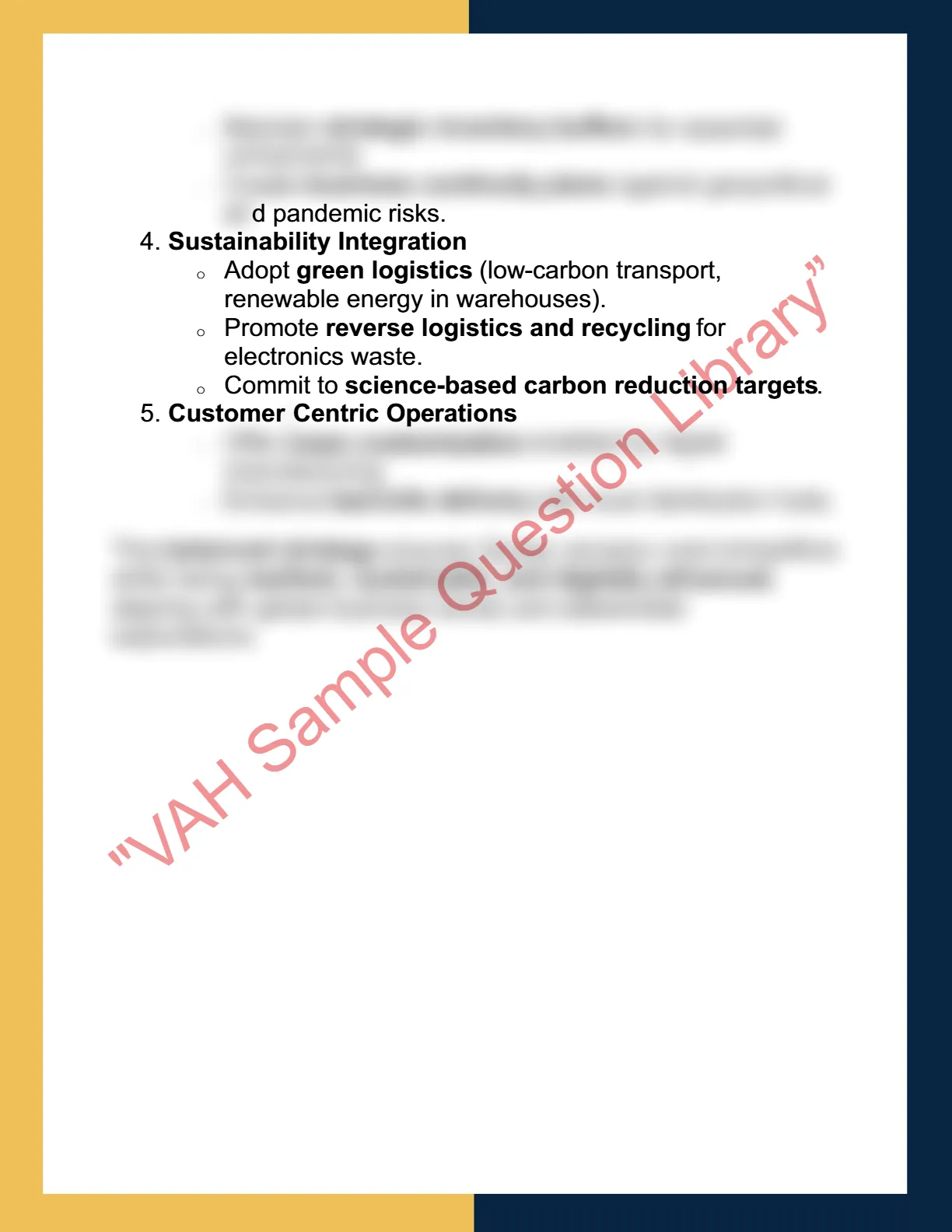 OPSM6001- Operations & Supply Chain Management 6