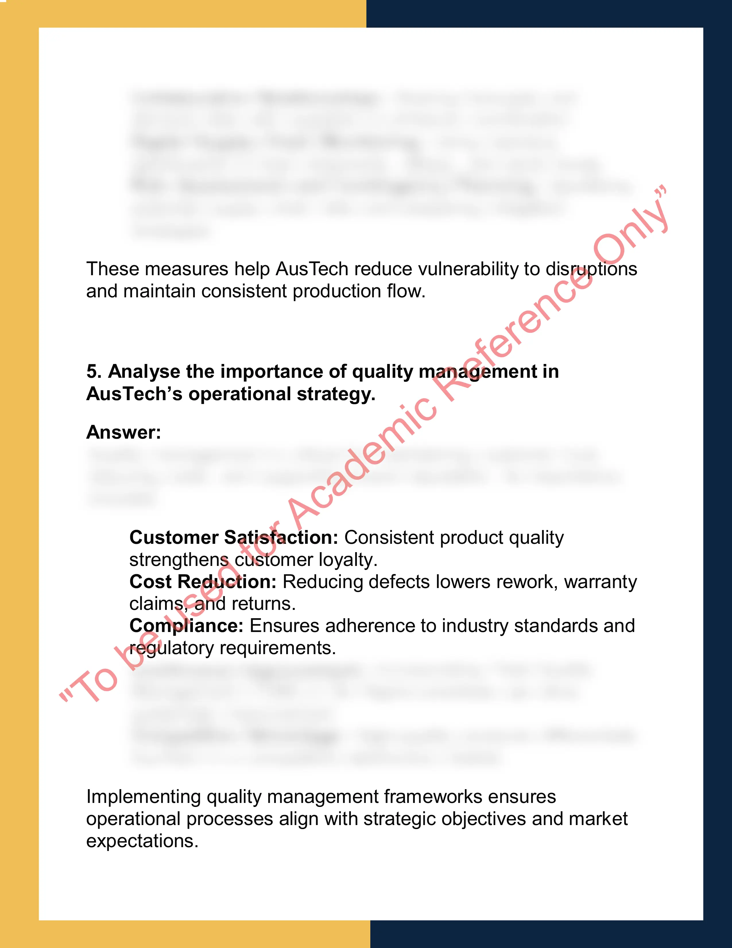 OPSM6002 – Operations  Management 3
