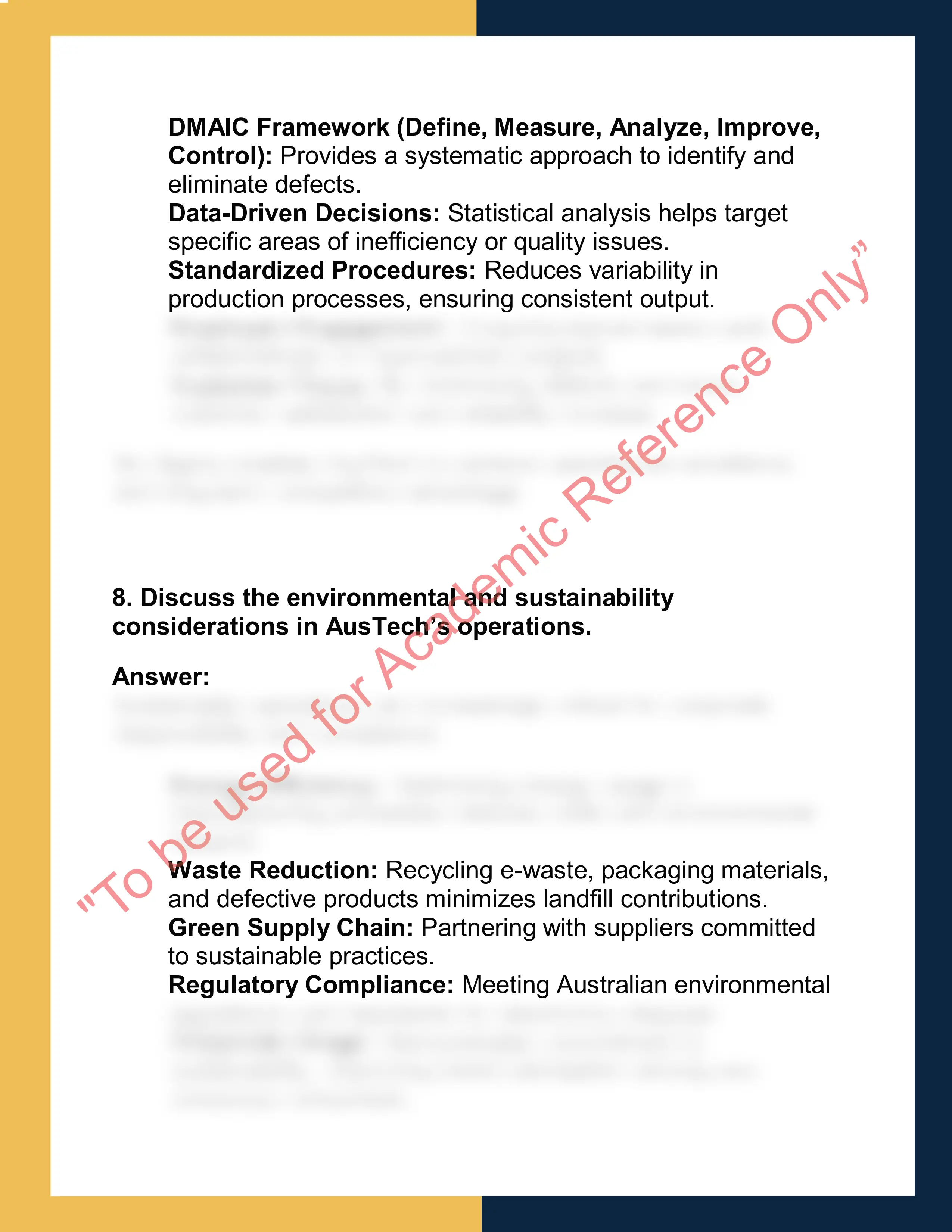 OPSM6002 – Operations  Management 5