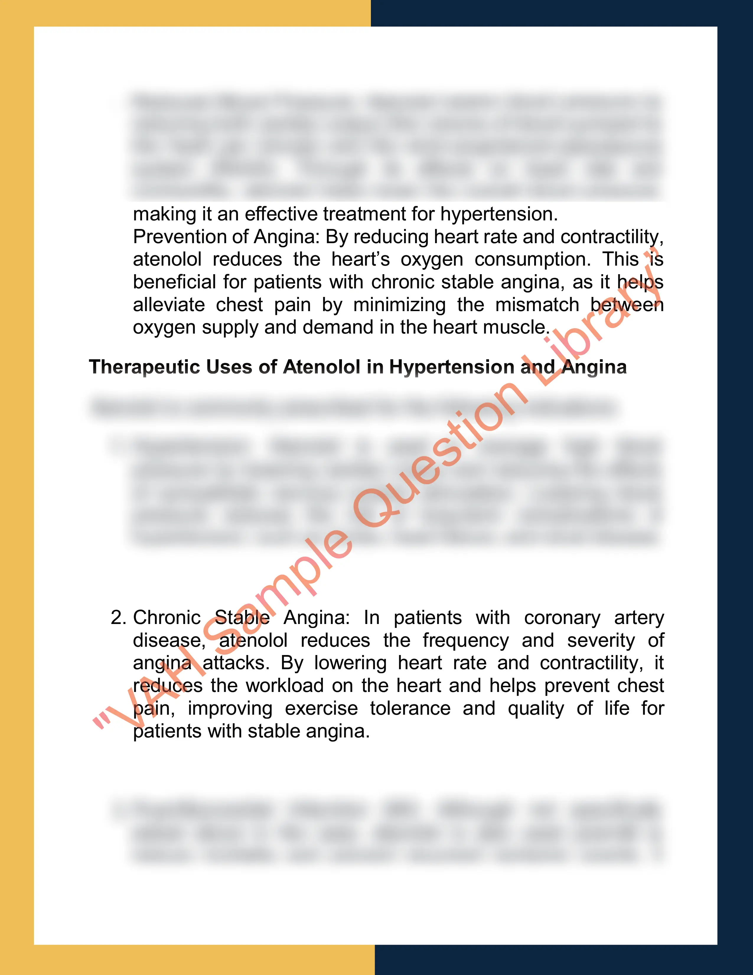 Assignment sample solution of PHAR2002 - Medicinal Chemistry and Pharmacology 2
