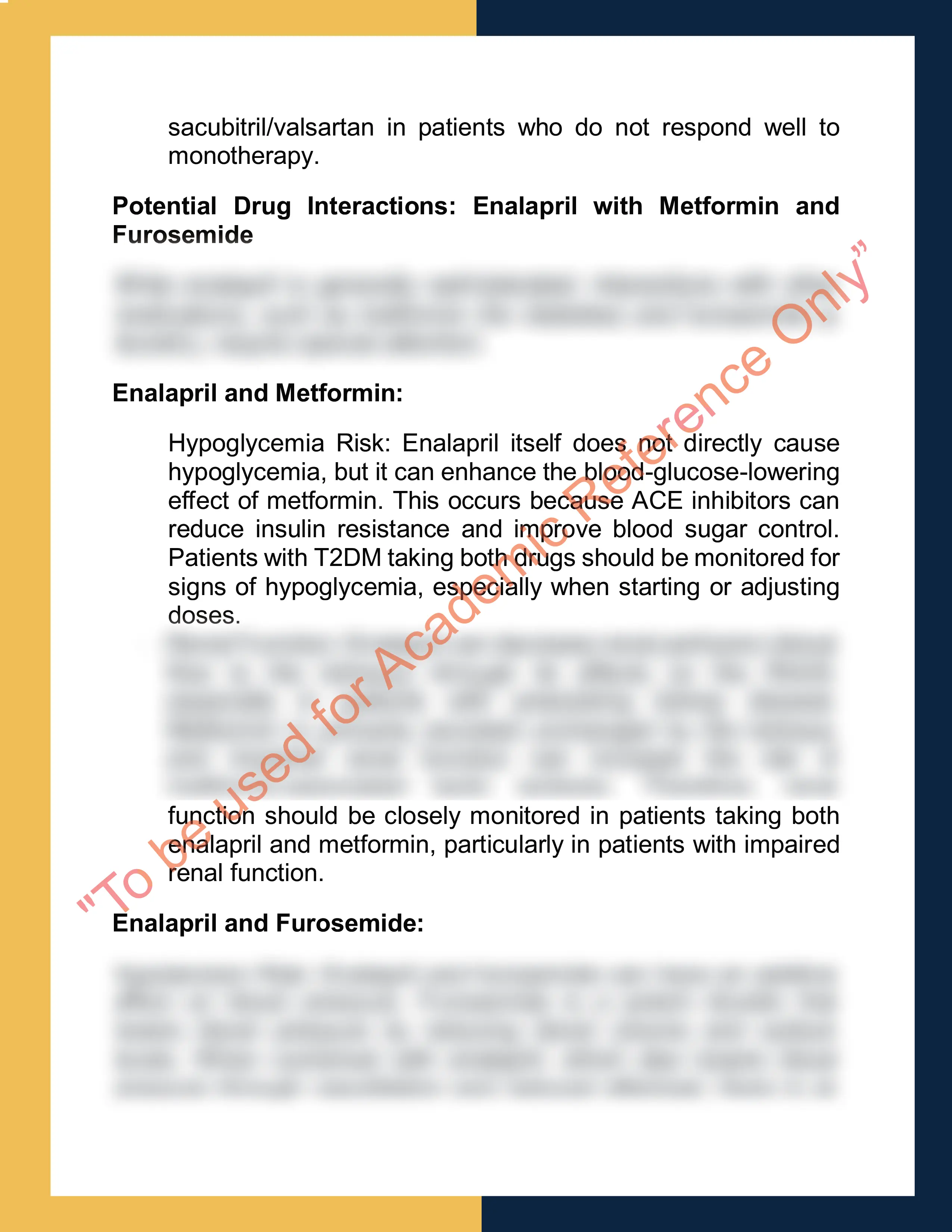 Assignment sample solution of PHAR3010 - Clinical Pharmacy 3