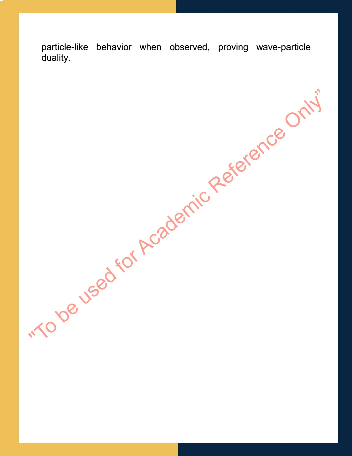 Assignment sample solution of PHYS303 - Quantum Physics 1