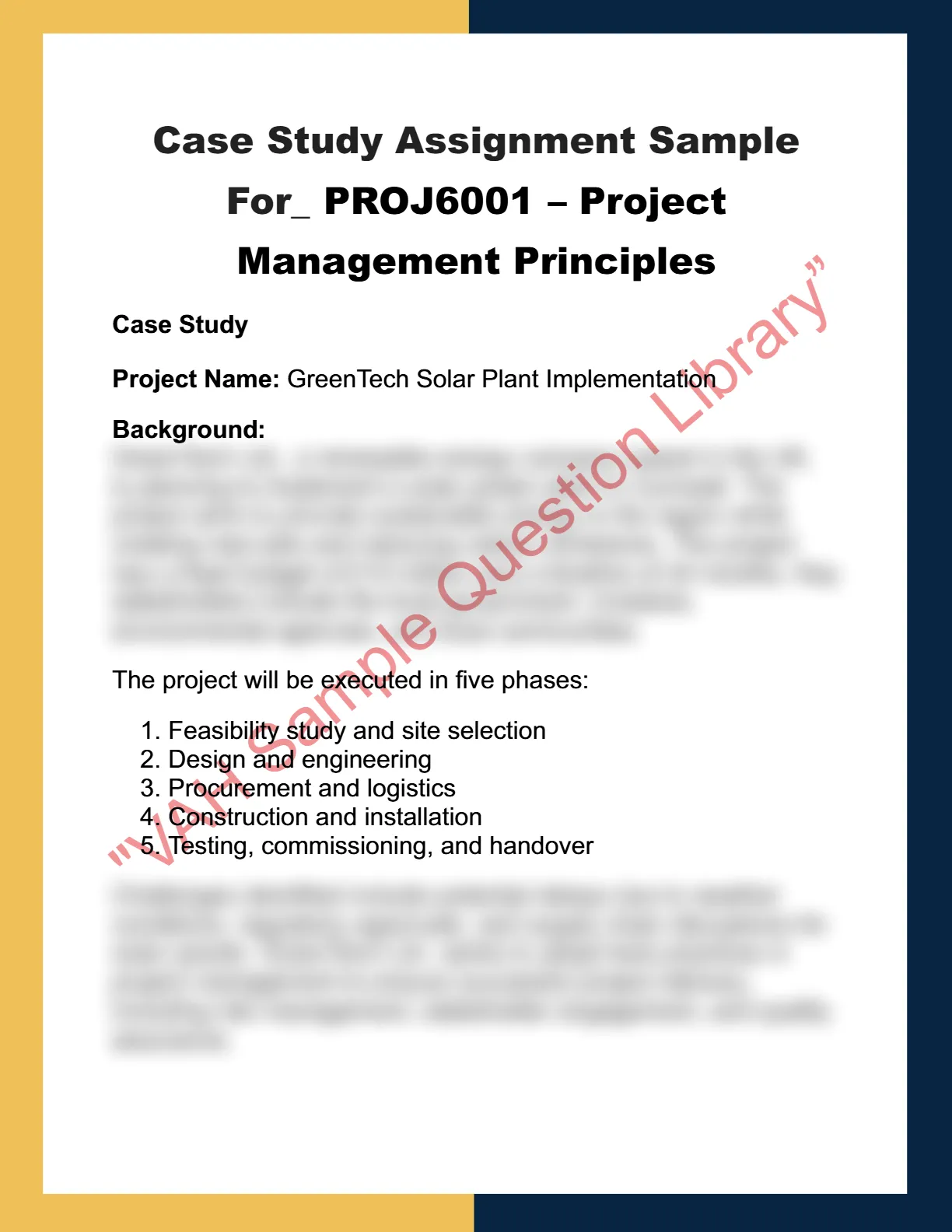 PROJ6001 – Project Management Principles 0