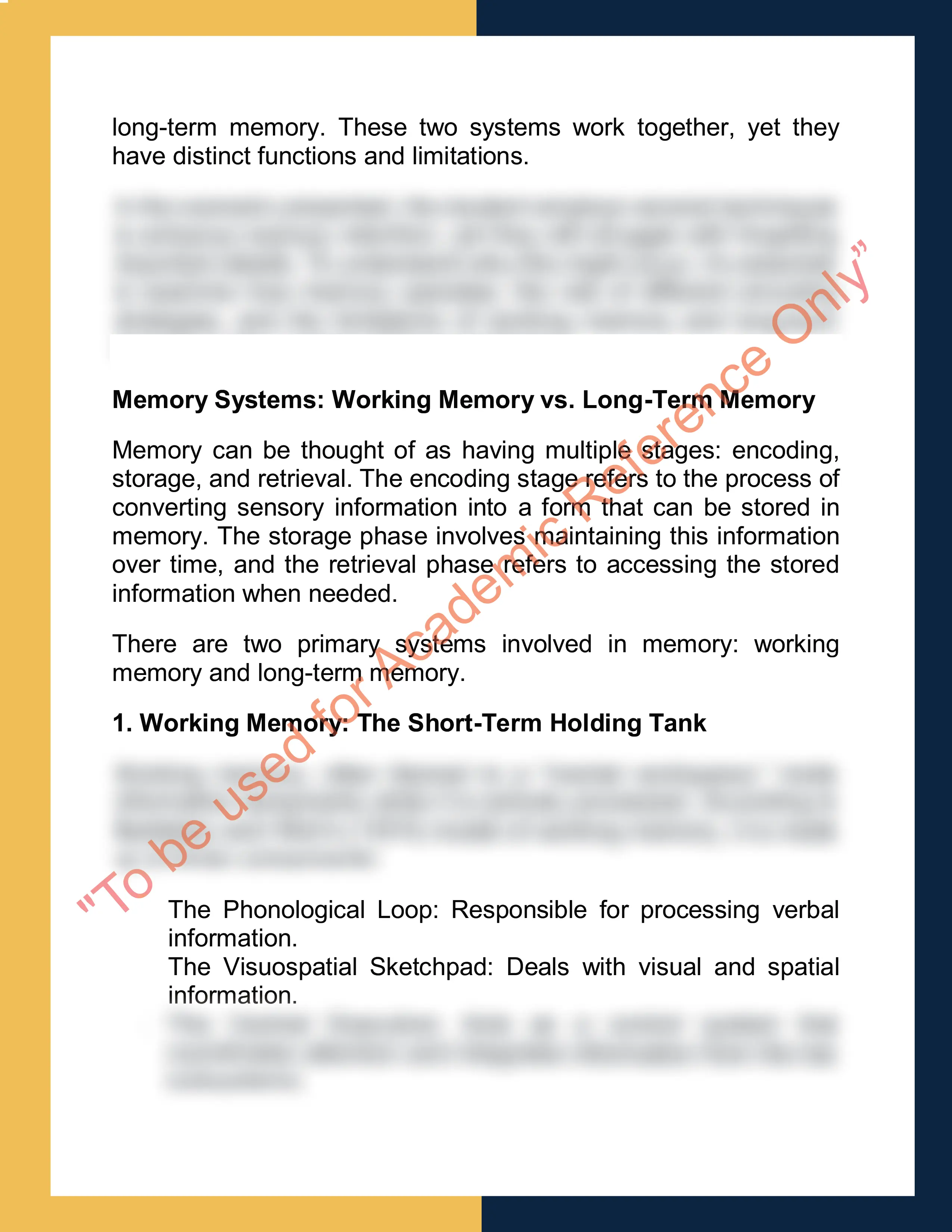 Assignment sample solution of PSY101 - Introduction to Psychology 1