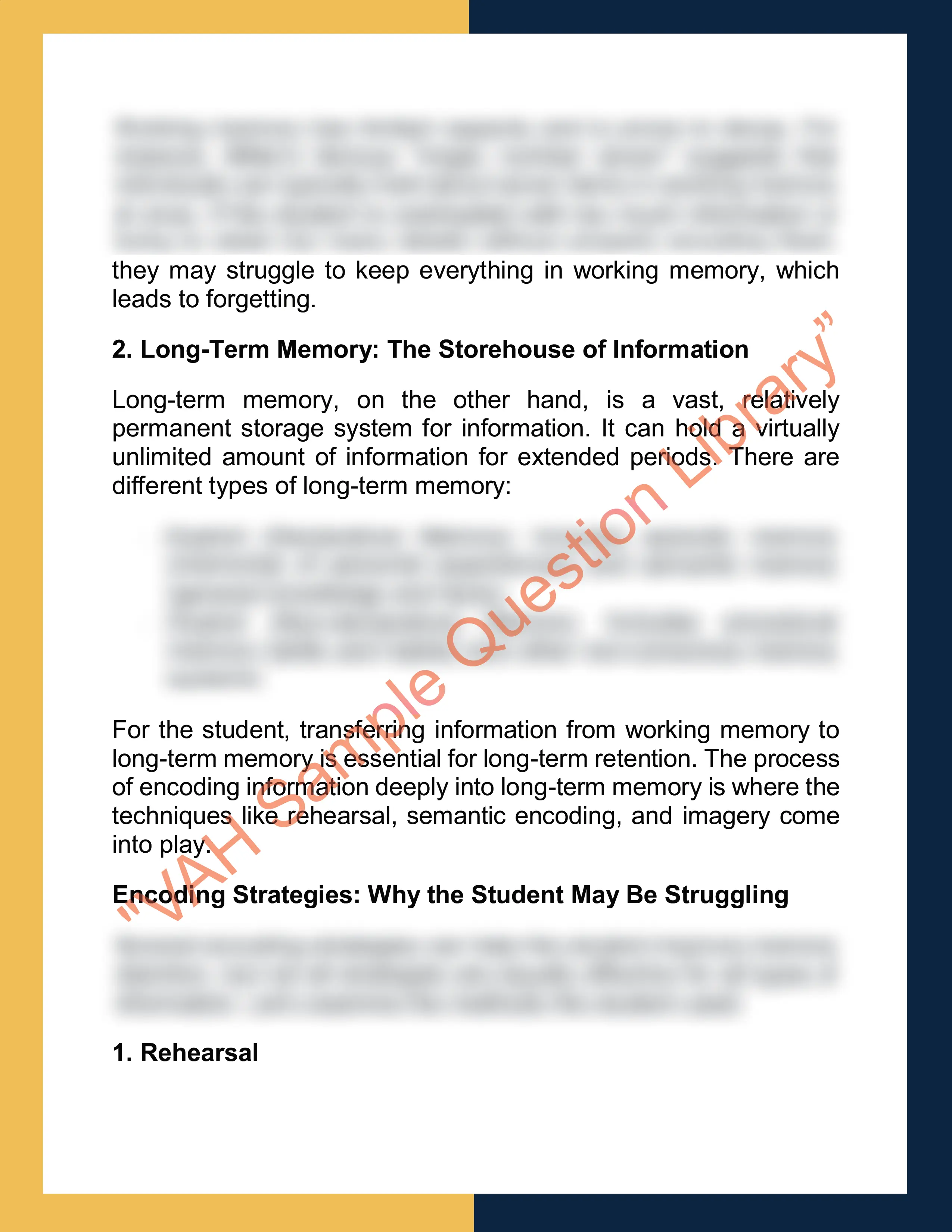 Assignment sample solution of PSY101 - Introduction to Psychology 2