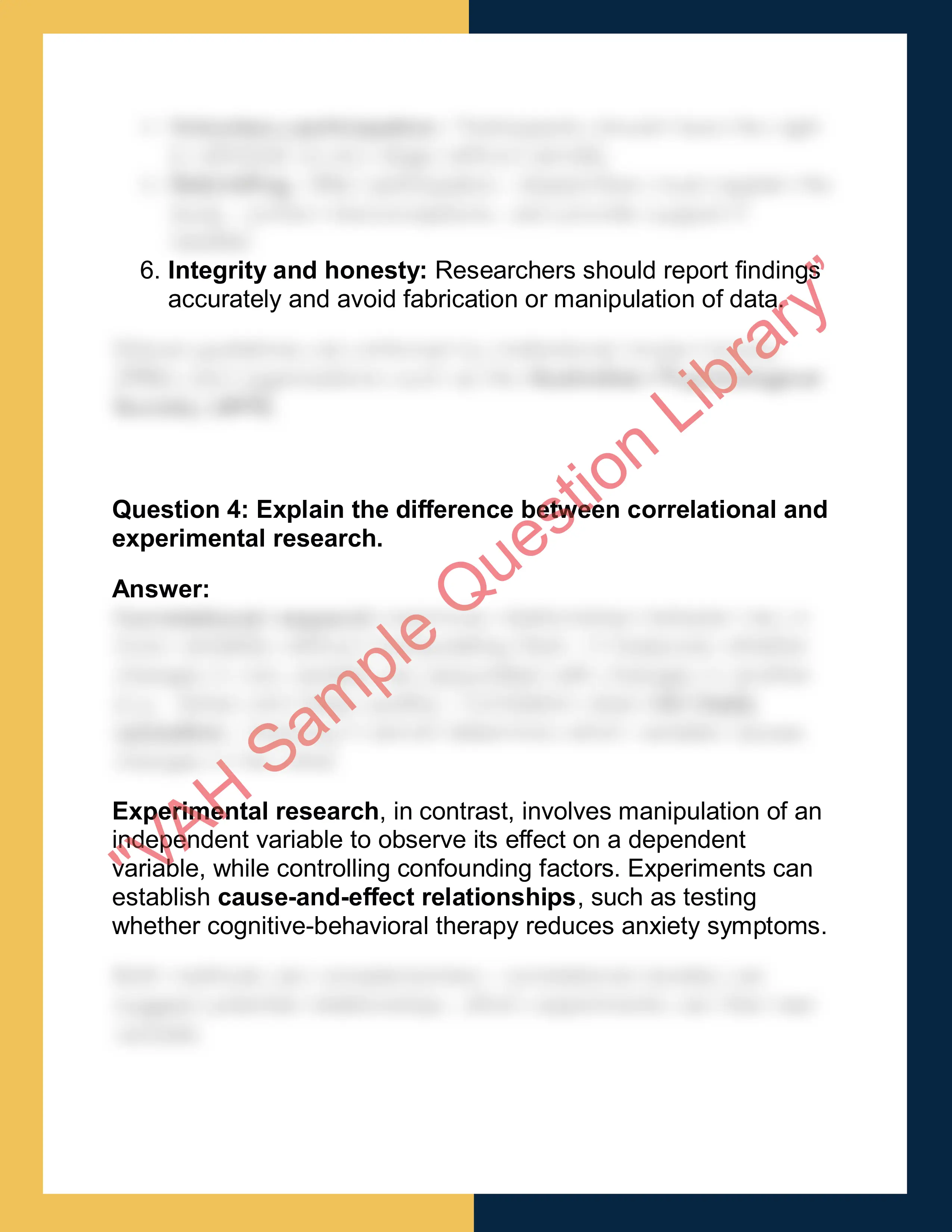 PSY201 – Research in Psychology  Report 2