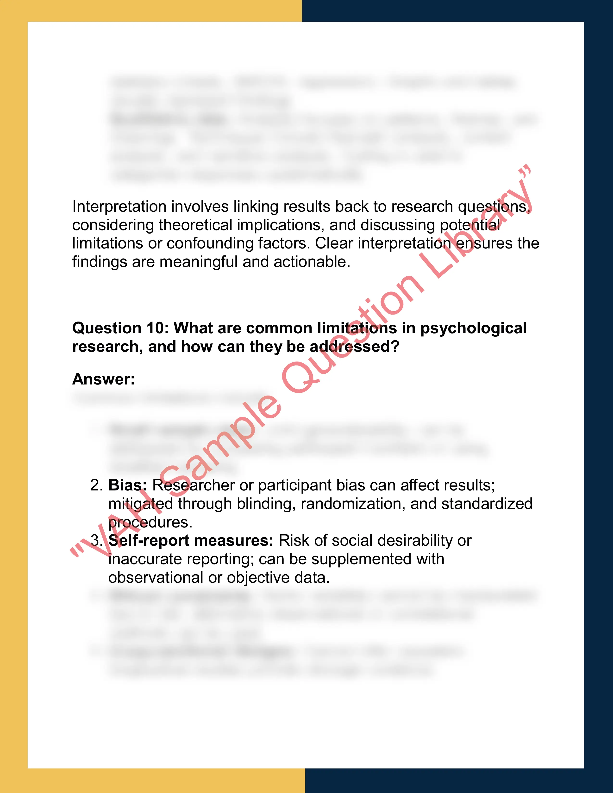 PSY201 – Research in Psychology  Report 6