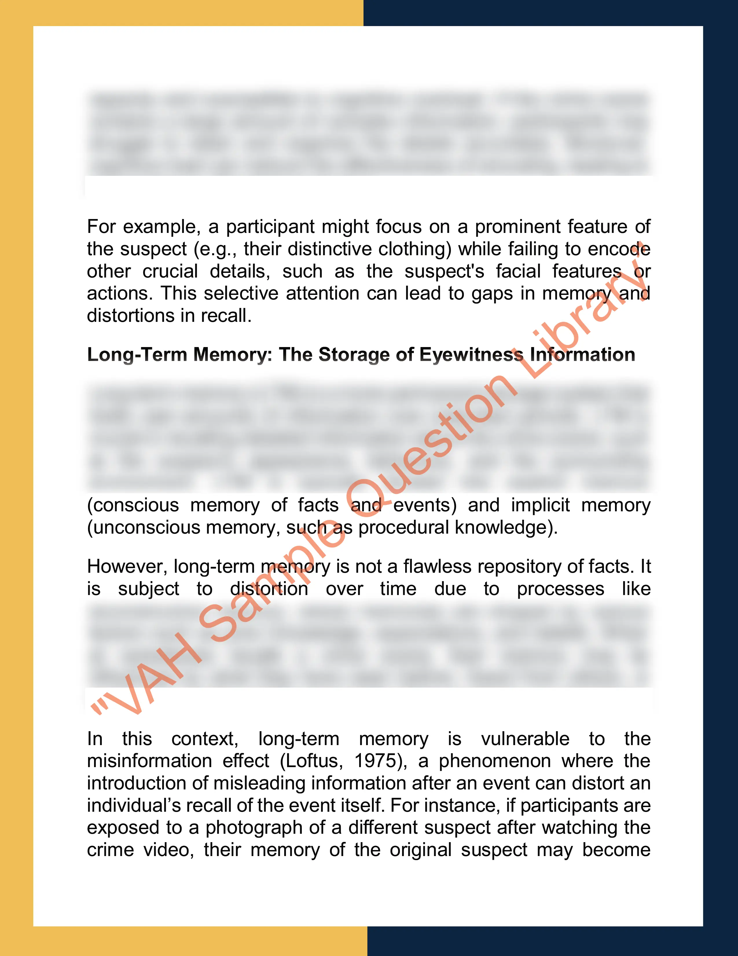 Assignment sample solution of PSY204 - Cognitive Psychology 2