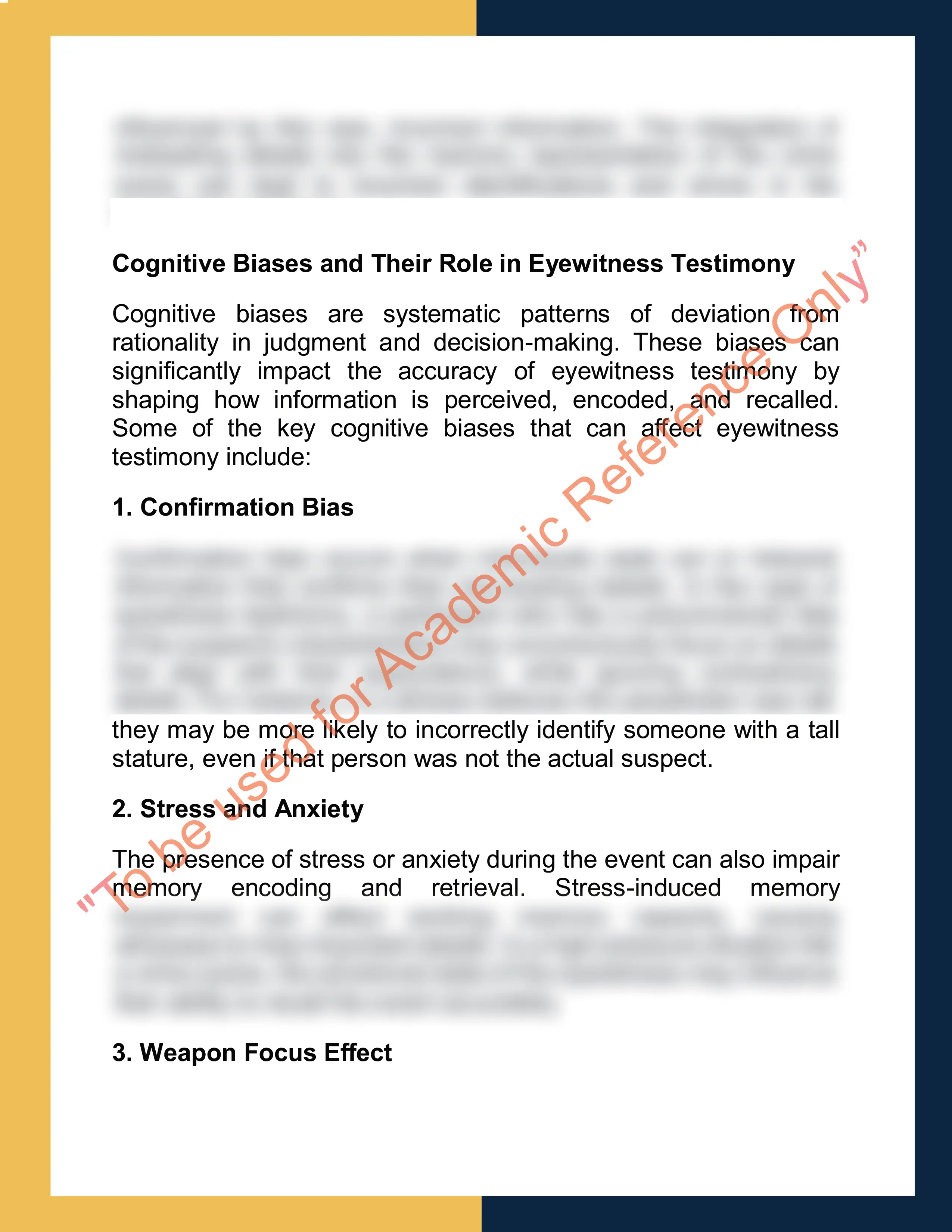 Assignment sample solution of PSY204 - Cognitive Psychology 3