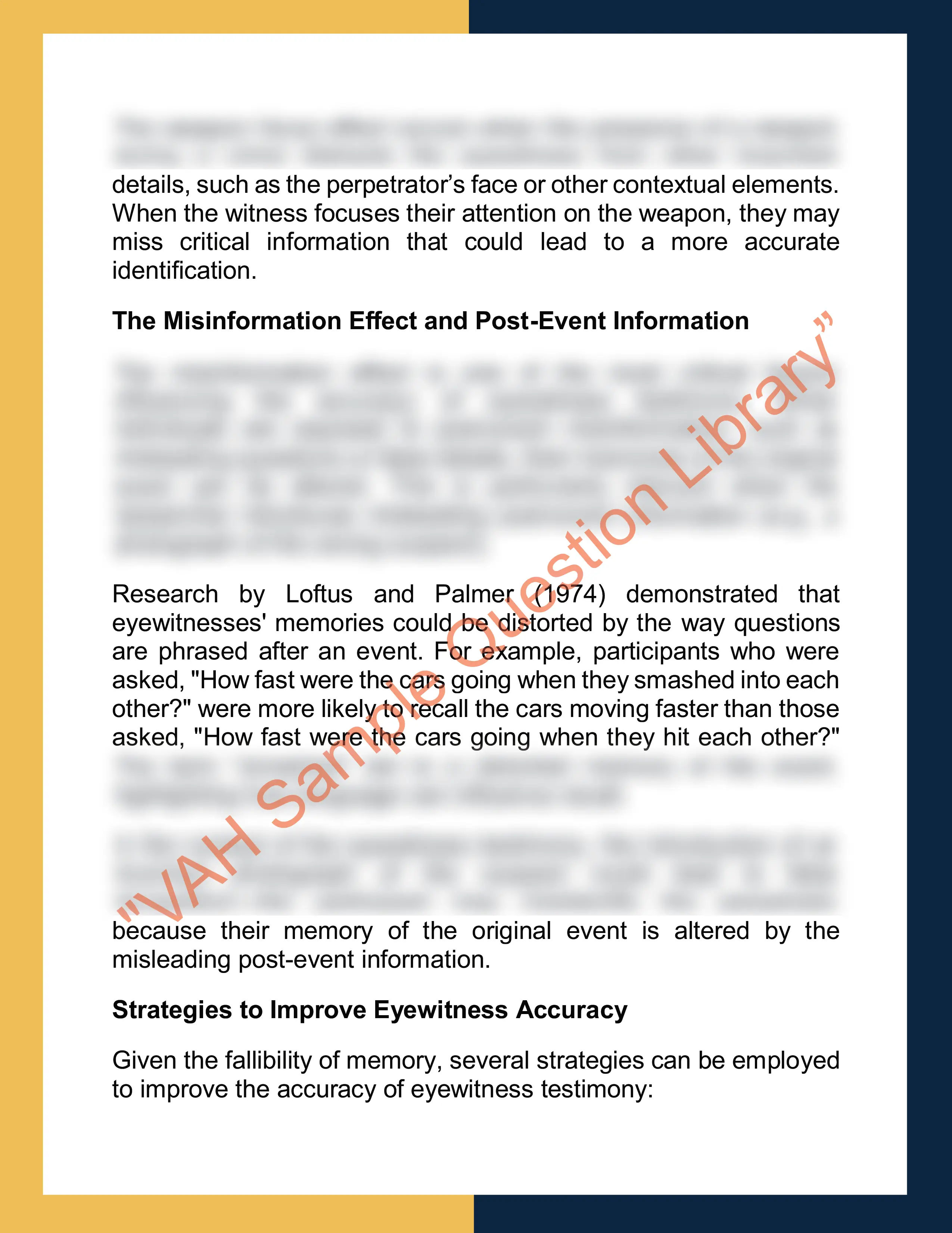 Assignment sample solution of PSY204 - Cognitive Psychology 4