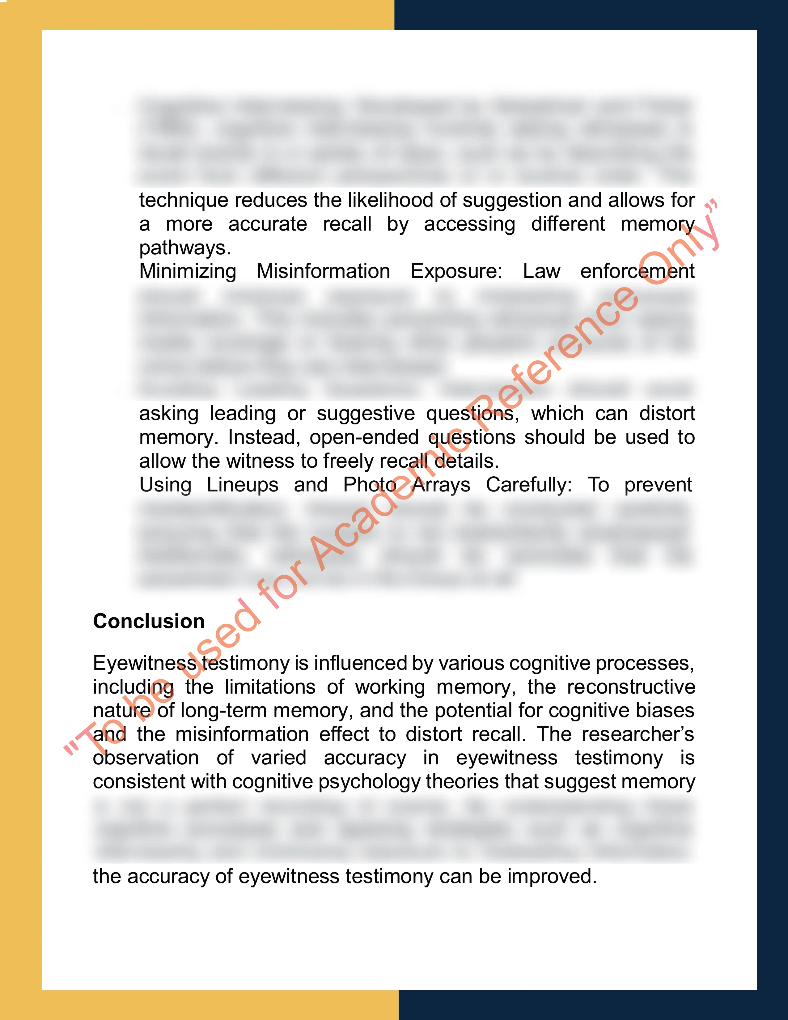 Assignment sample solution of PSY204 - Cognitive Psychology 5