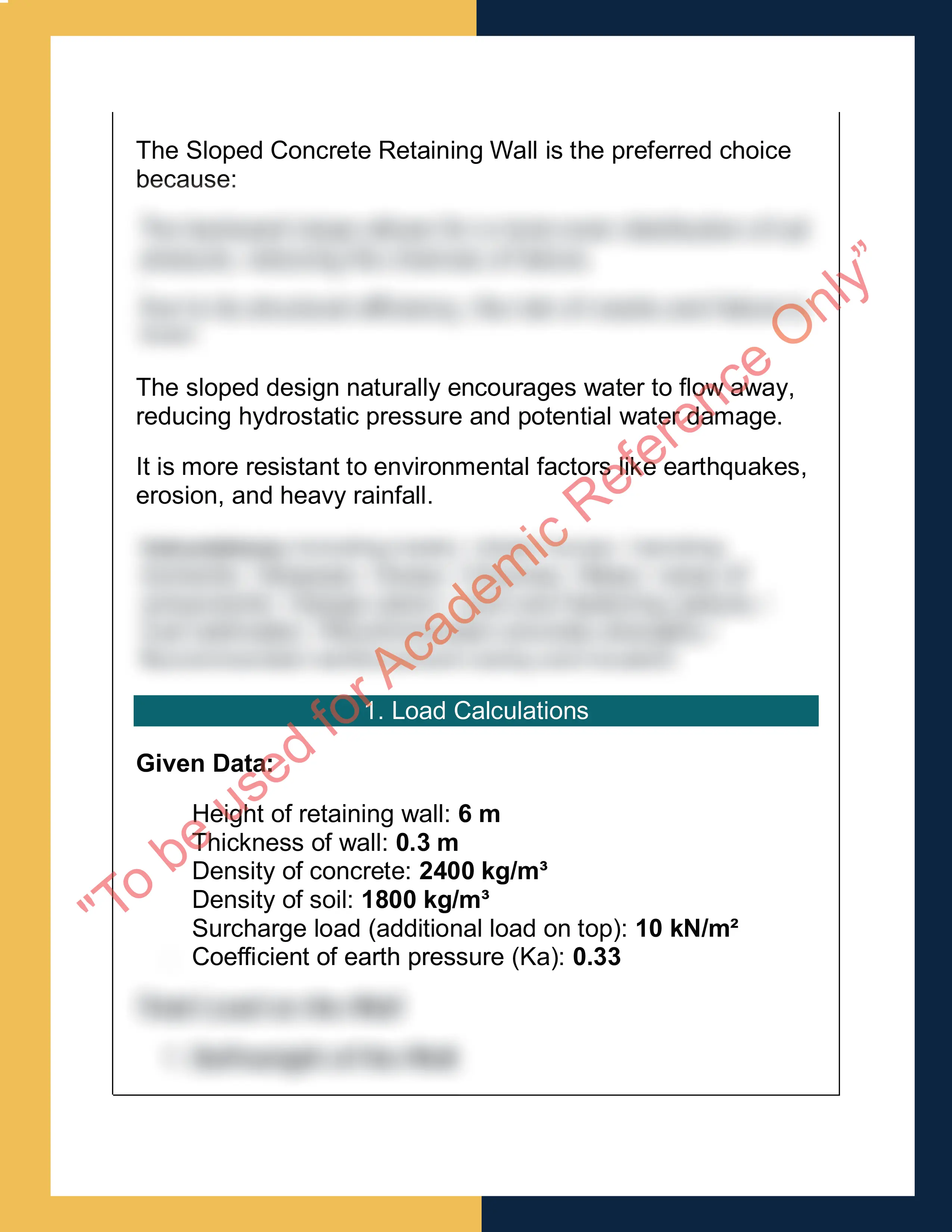 Assignment sample solution of RIICWD533E - Prepare detailed design of civil concrete structures 11