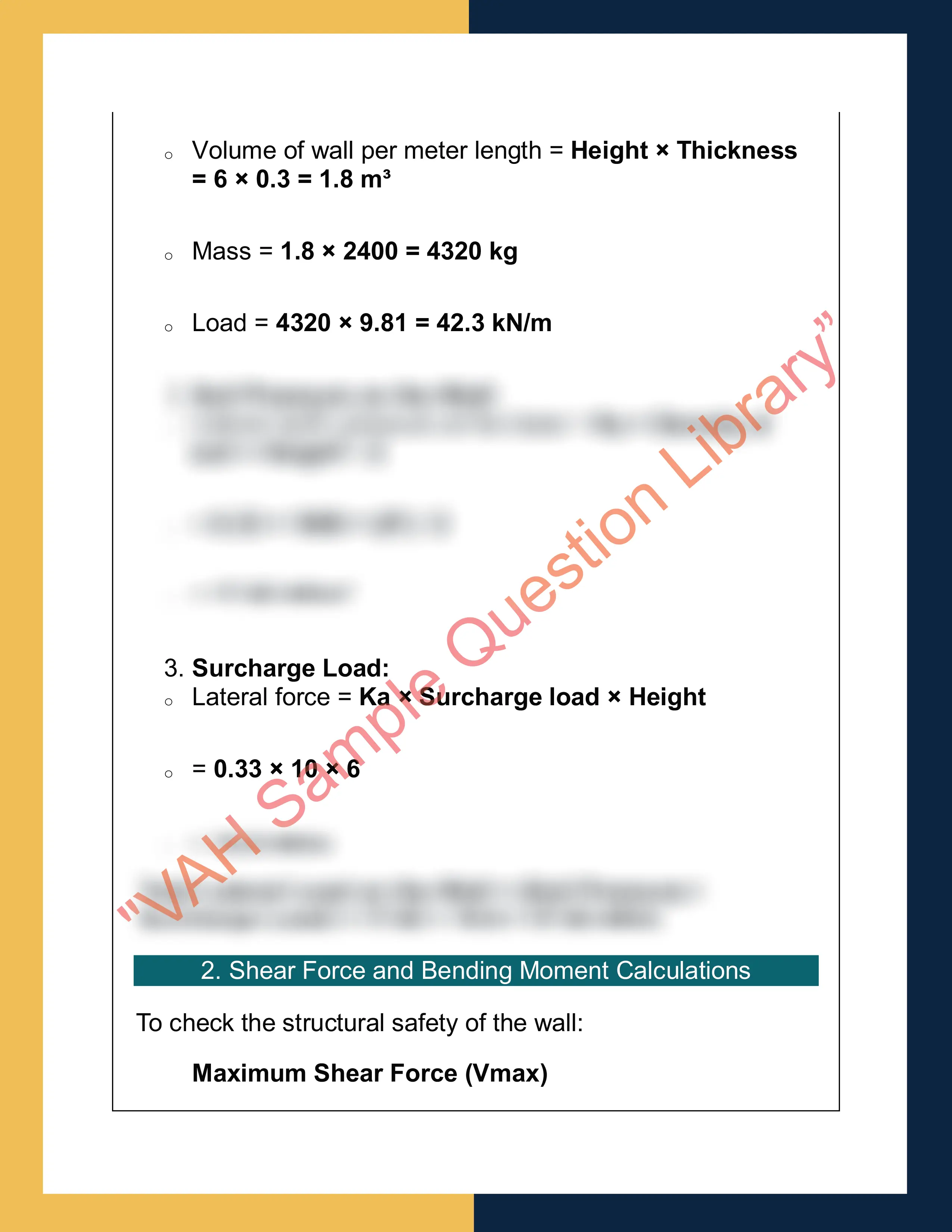 Assignment sample solution of RIICWD533E - Prepare detailed design of civil concrete structures 12
