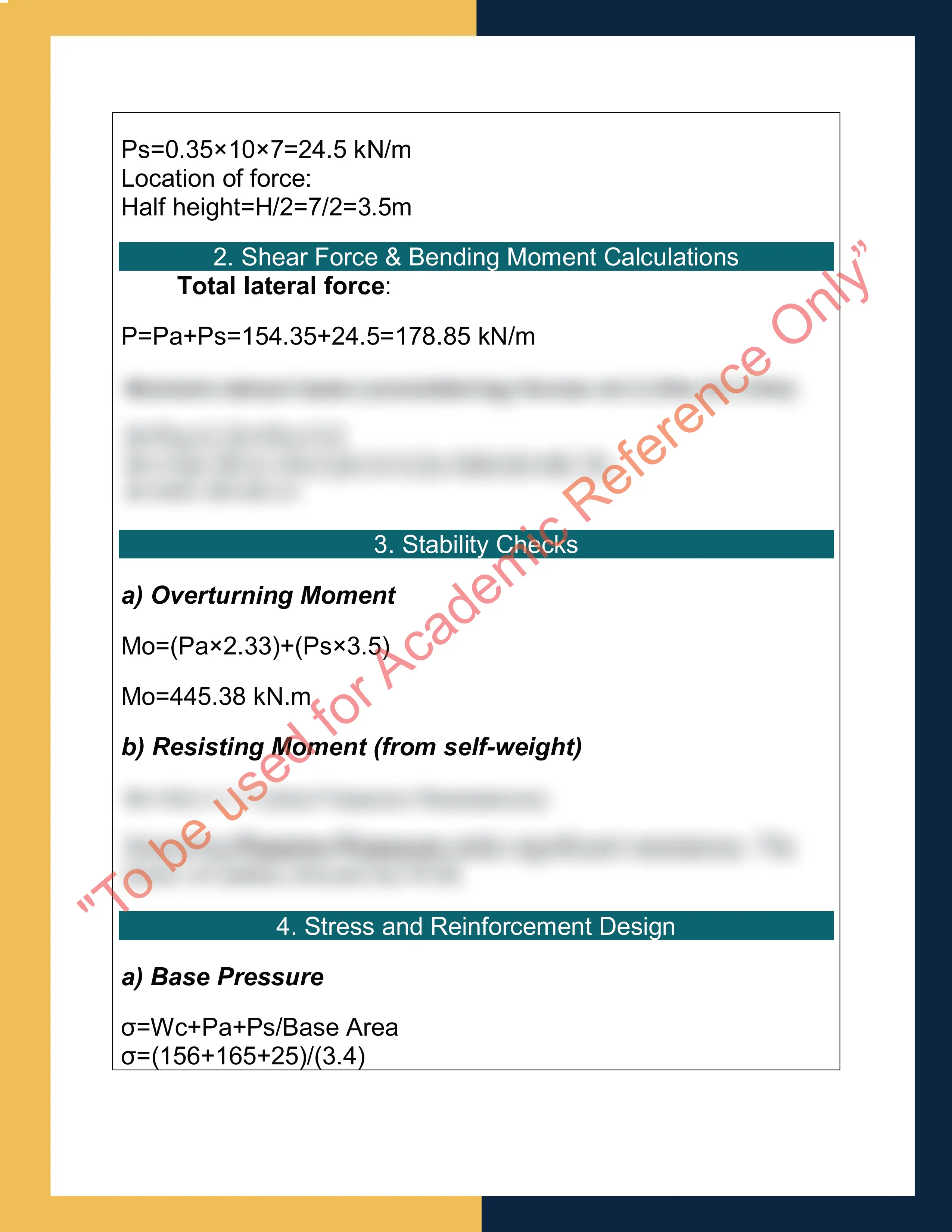Assignment sample solution of RIICWD533E - Prepare detailed design of civil concrete structures 5