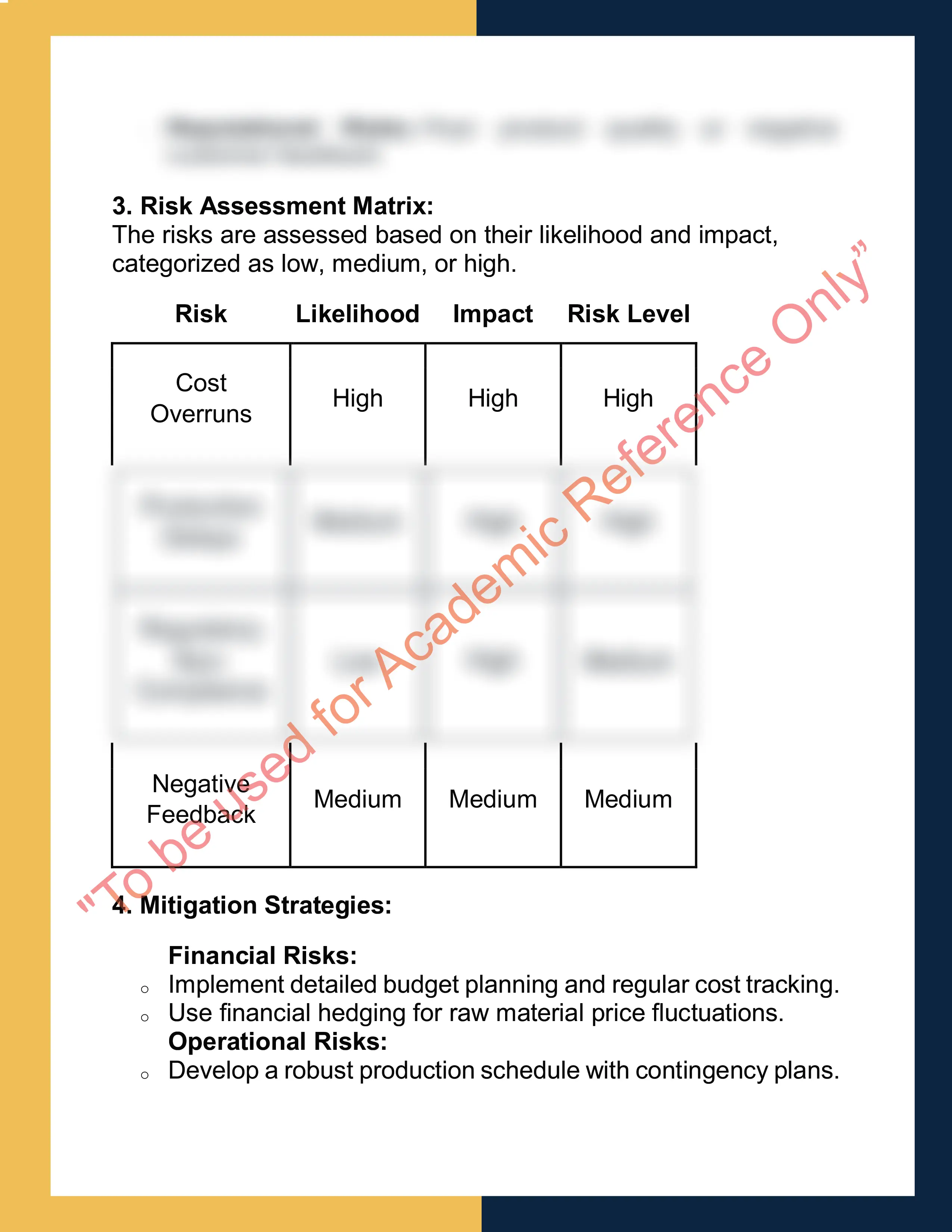 Assignment sample solution of RISK301 - Principles of Risk Management 1