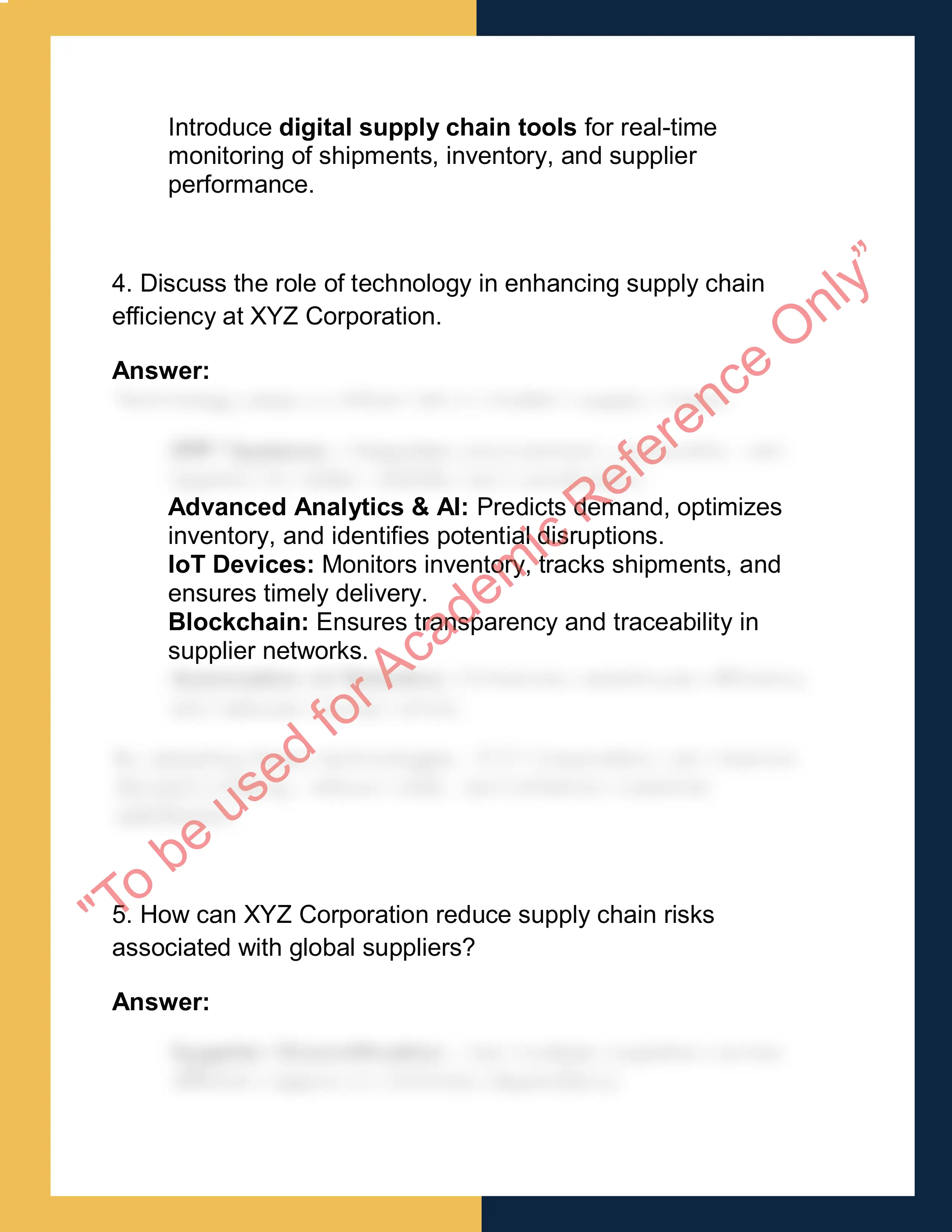 SCM601 – Supply Chain  Management 3