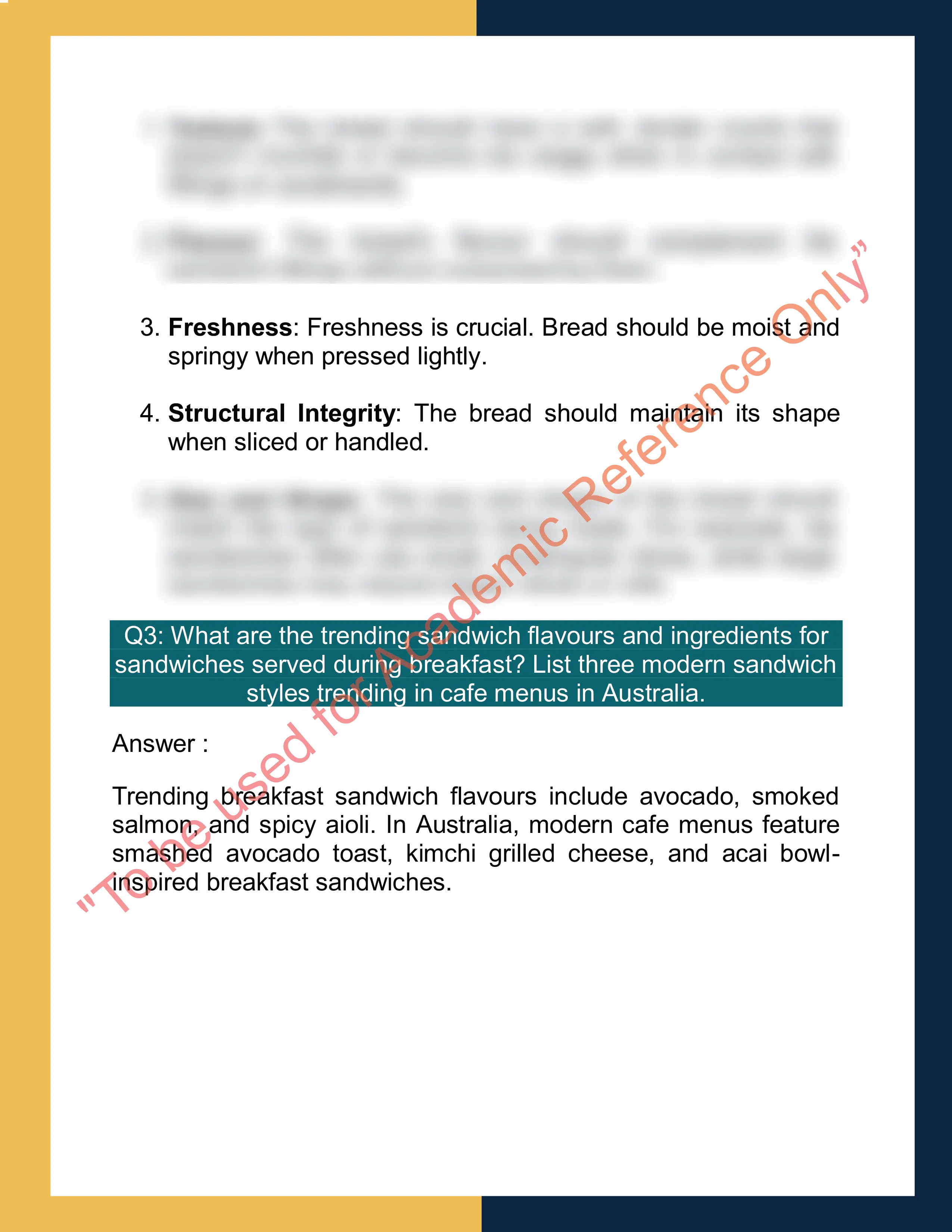 Sample solution for SITHCCC025 Prepare And Present Sandwiches 1