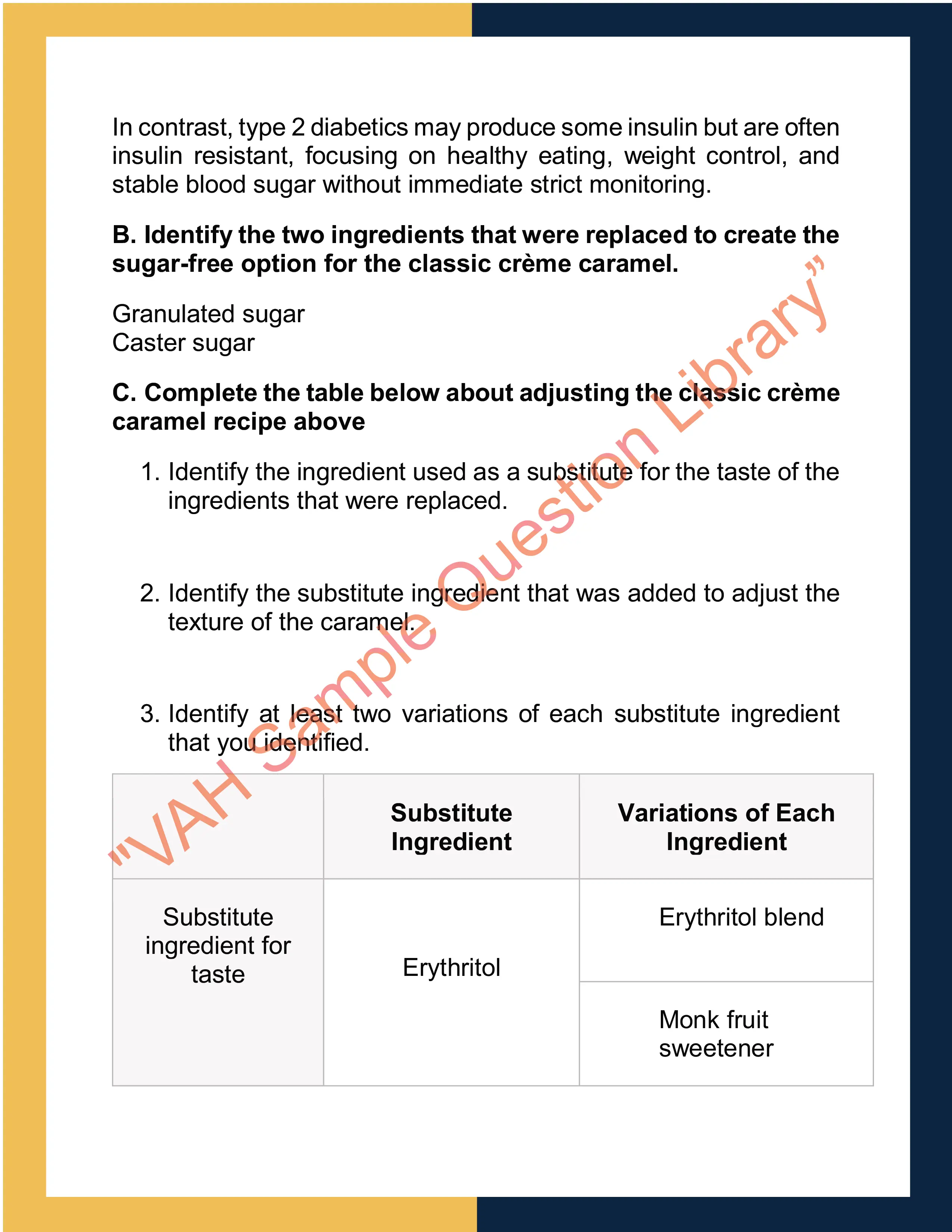 Sample Solution for SITHPAT016 - Produce desserts 2