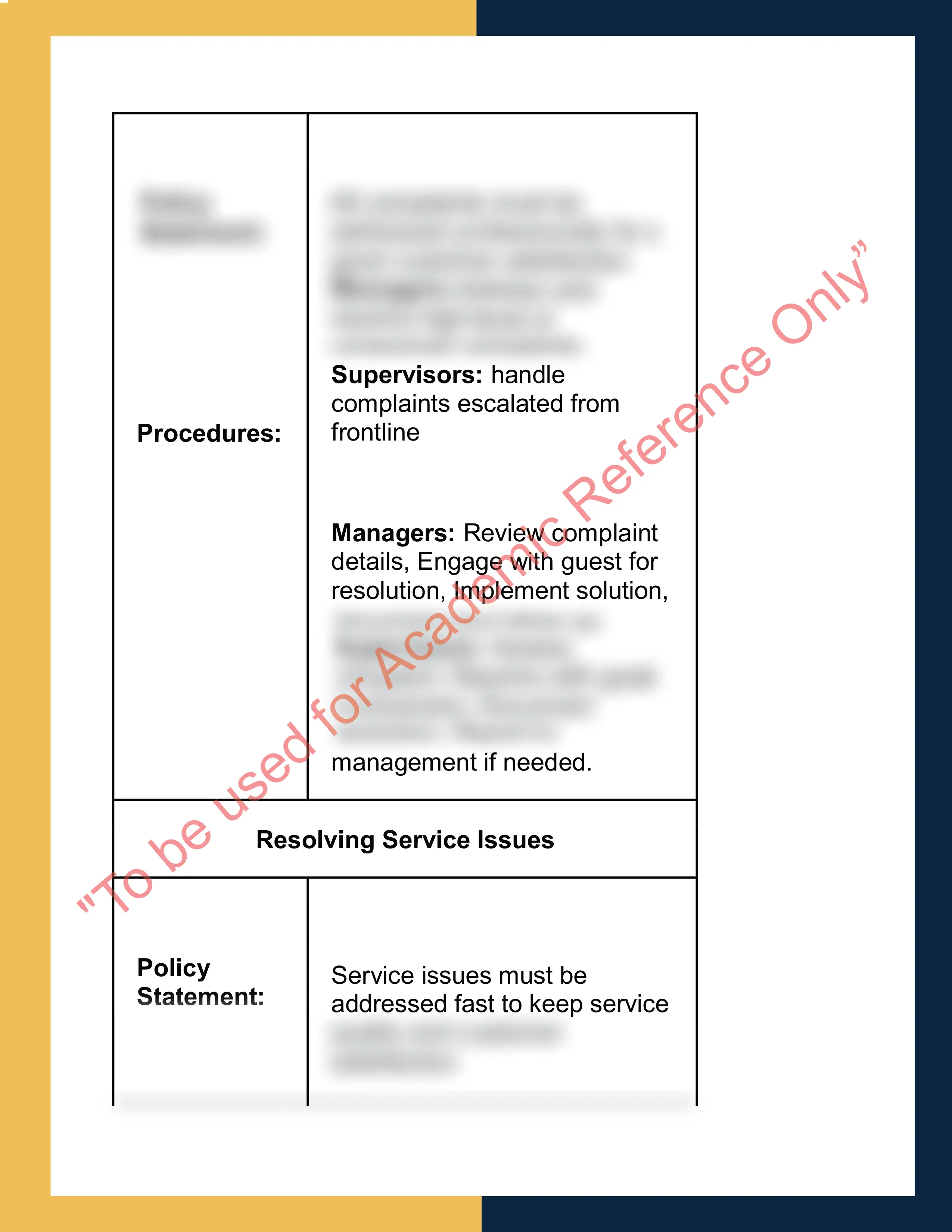 Sample Solution for SITXCCS014 - Provide Service to Customers 1
