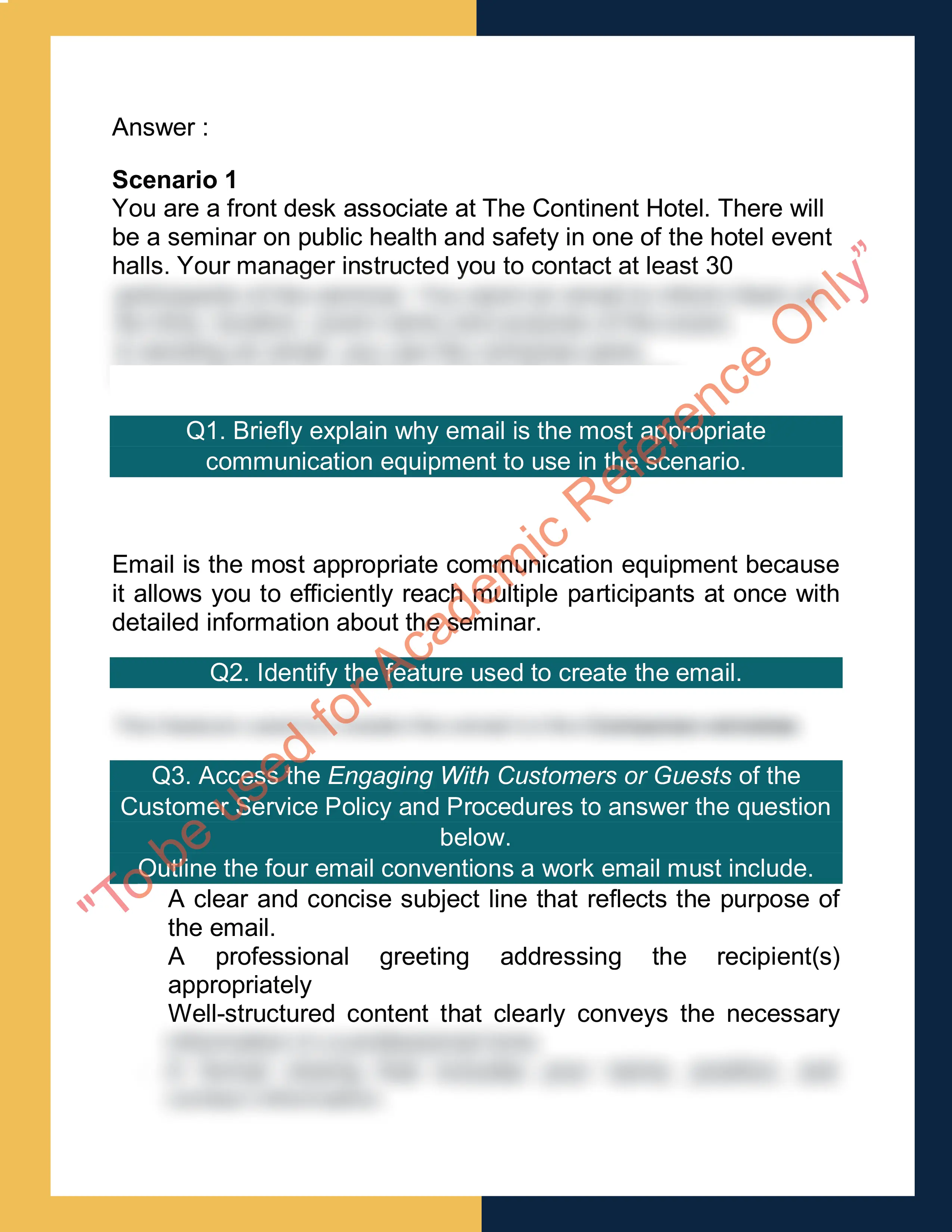 Sample Solution for SITXCCS014 - Provide Service to Customers 8