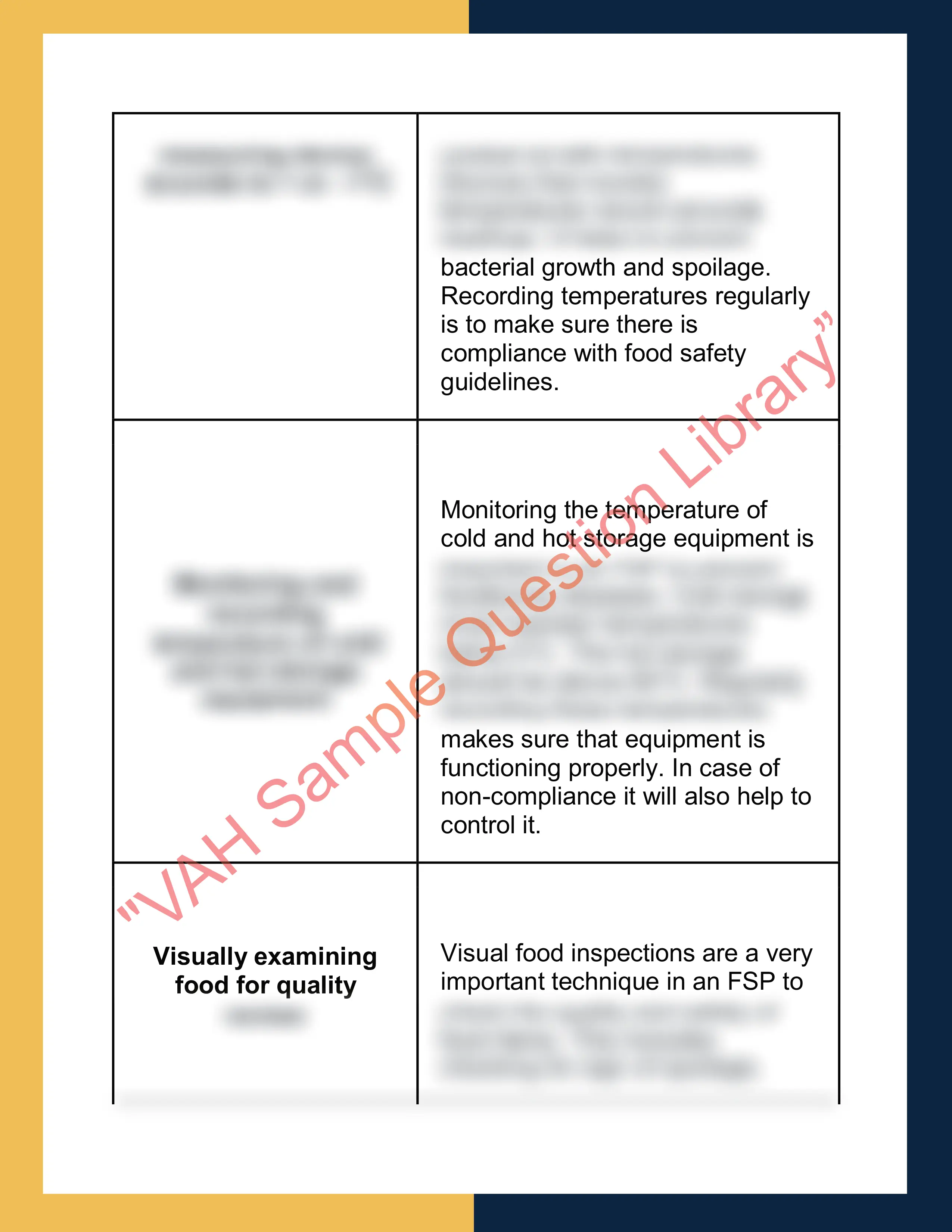 Assignment sample solution of SITXFSA008 - Develop and implement a food safety program 2
