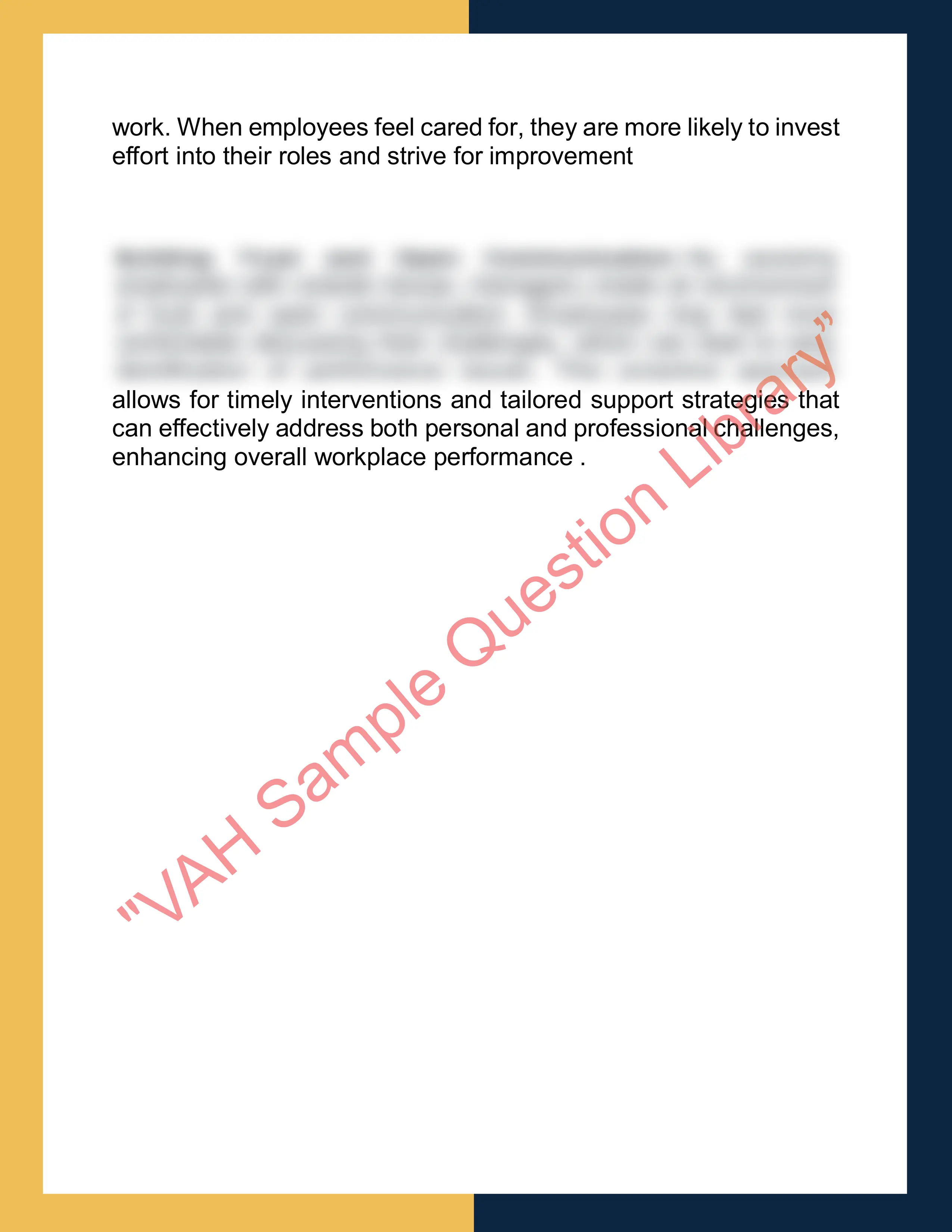 Sample Solution for SITXHRM012 - Support Staff improve performance 2