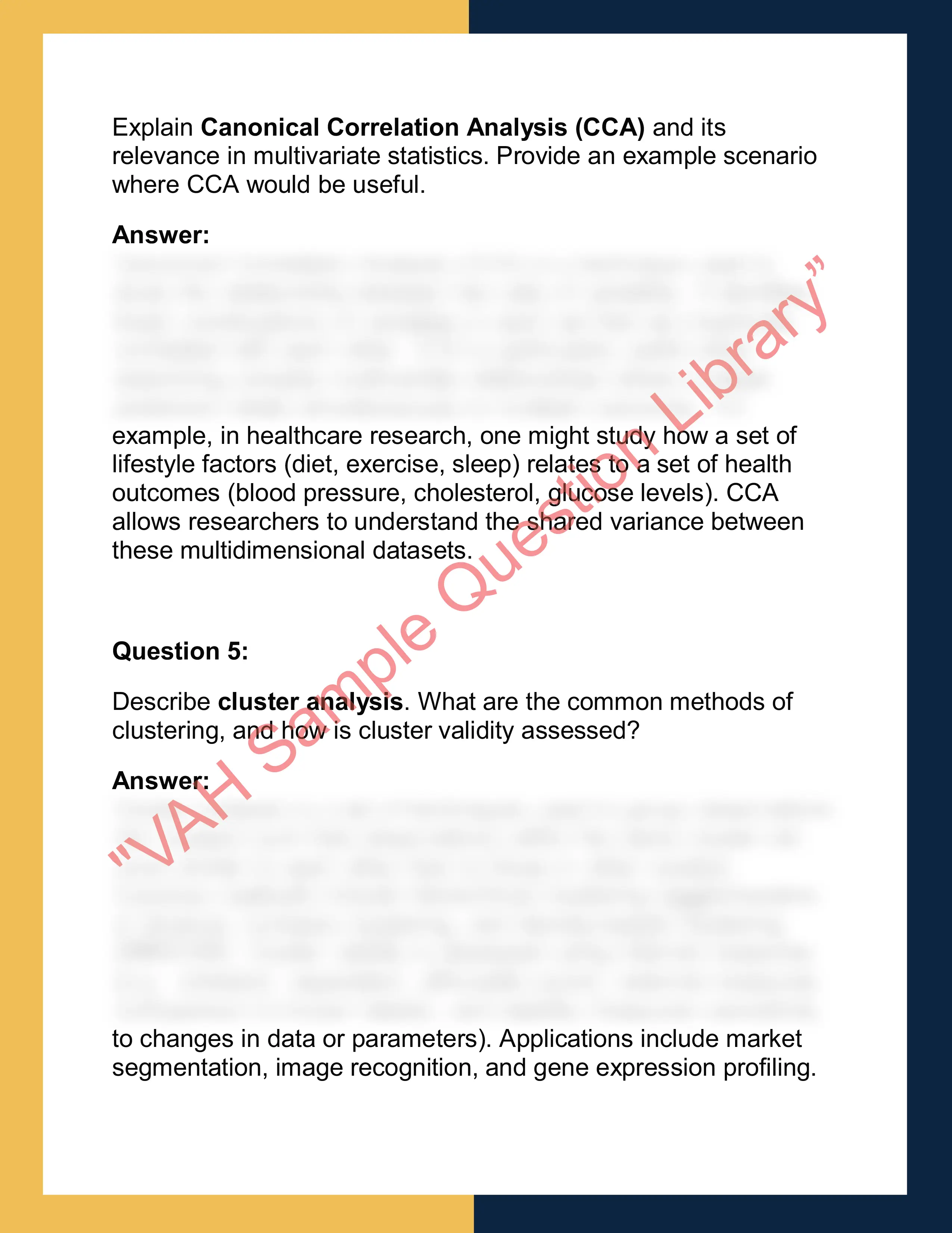 ST419 –  Multivariate Methods 2
