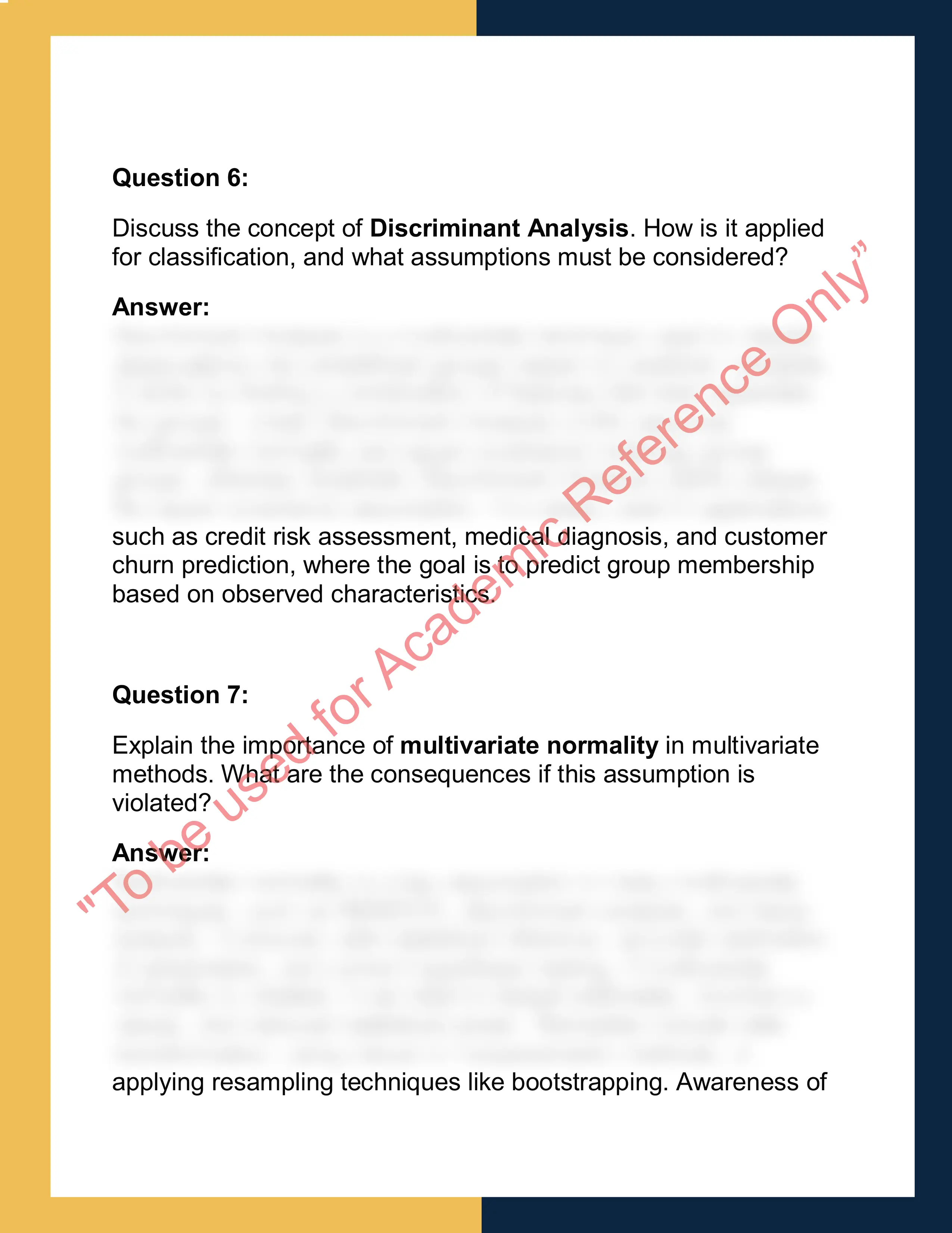 ST419 –  Multivariate Methods 3