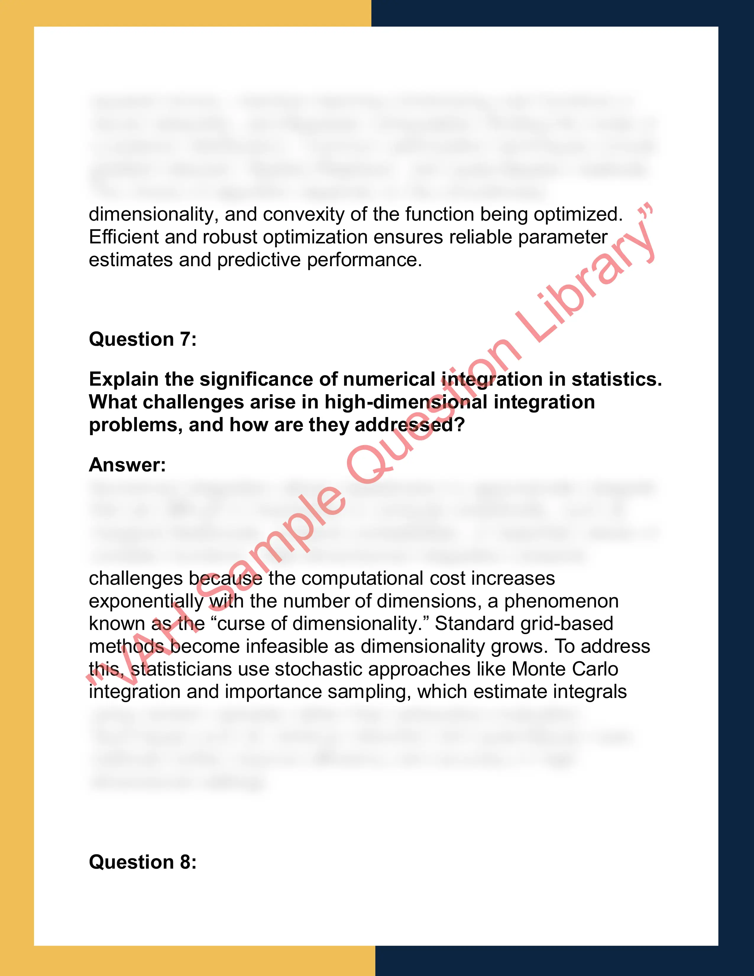 ST444 – Computational Methods in  Statistics 4
