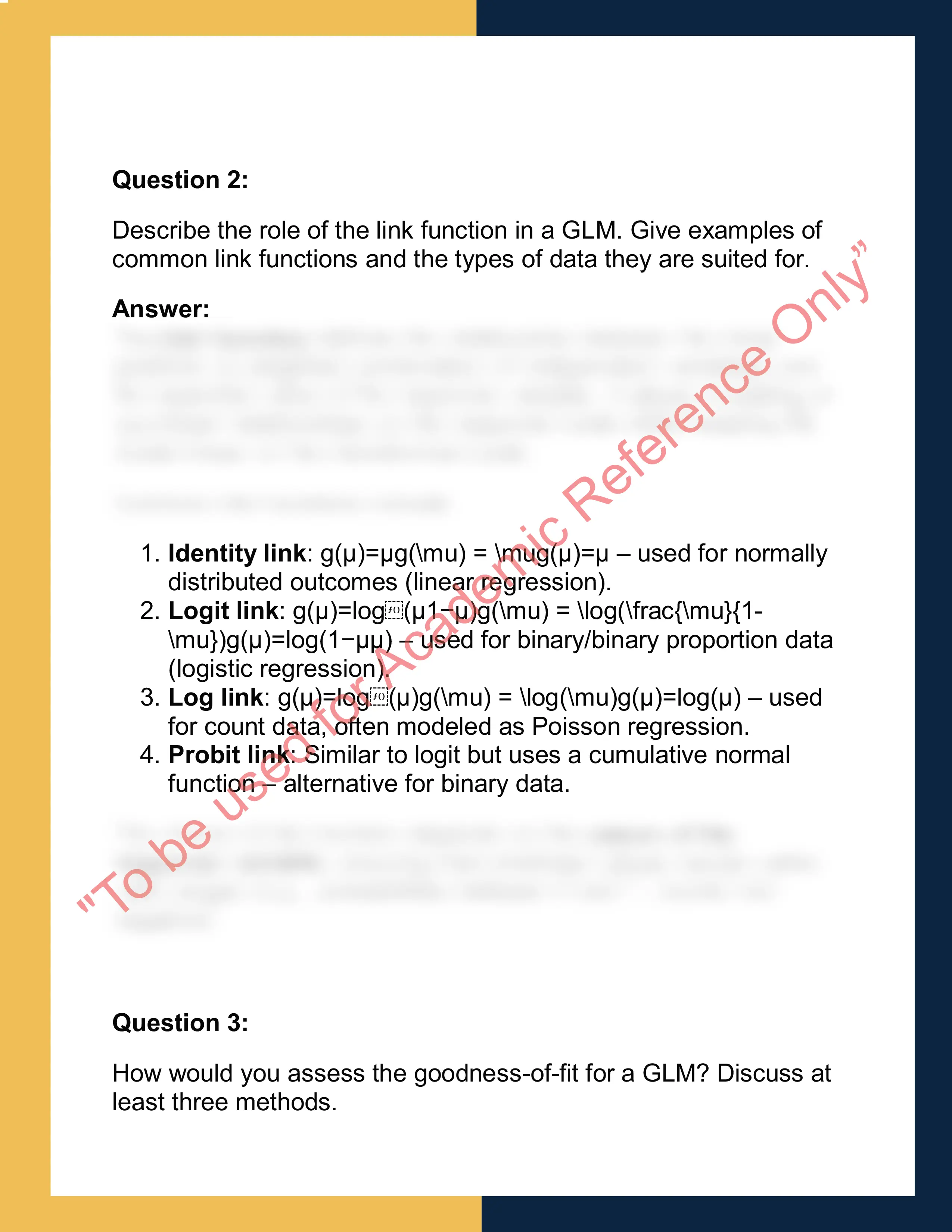 ST447 – Generalized Linear Models 1